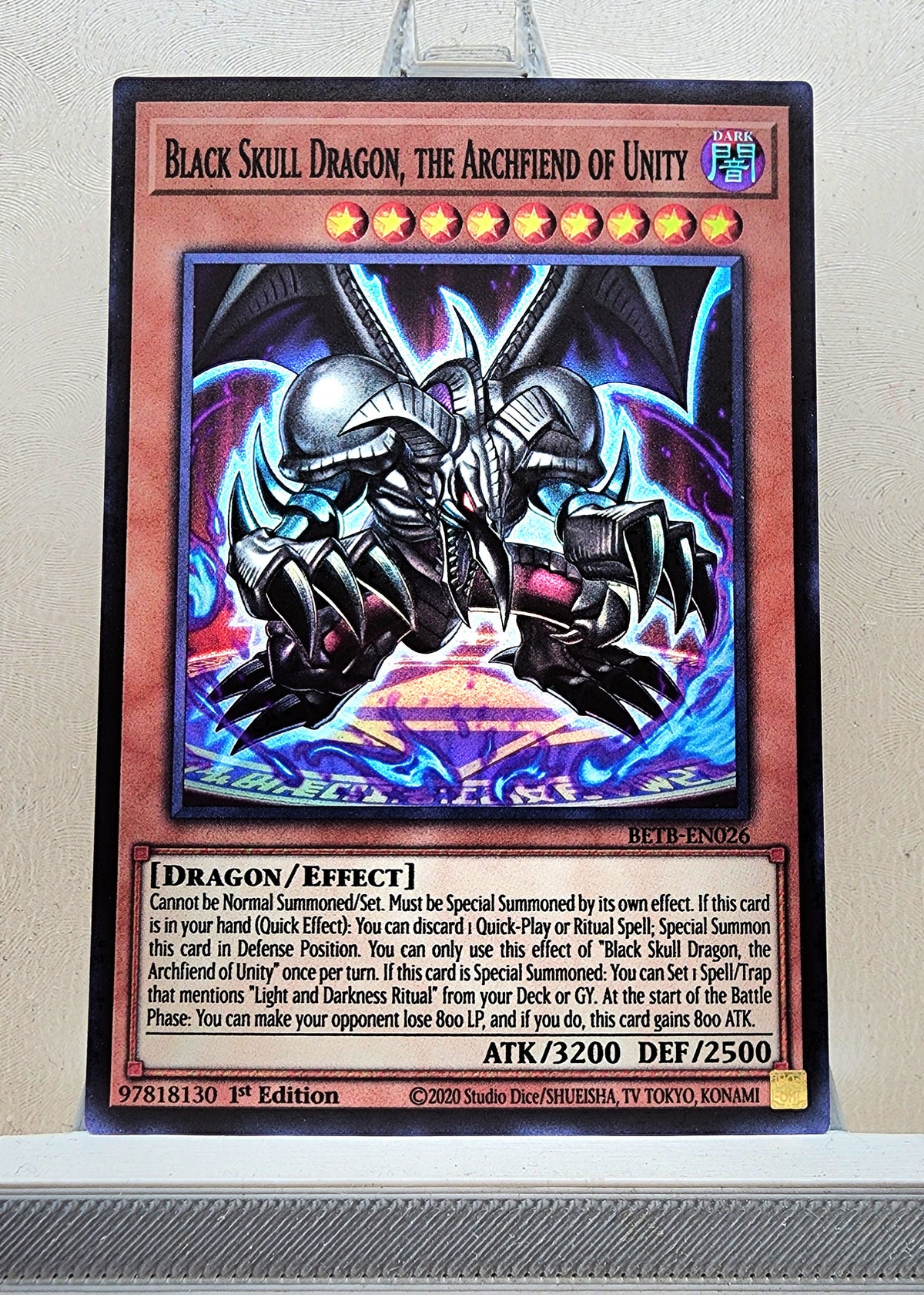 Yugioh! 1x Black Skull Dragon the Archfiend of Unity (BETB - Super Rare) 1st Edition