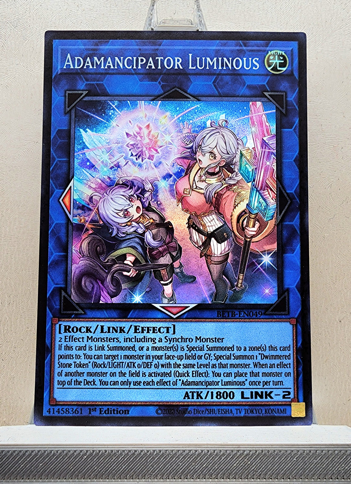 Yugioh! 1x Adamancipator Luminous (BETB - Super Rare) 1st Edition