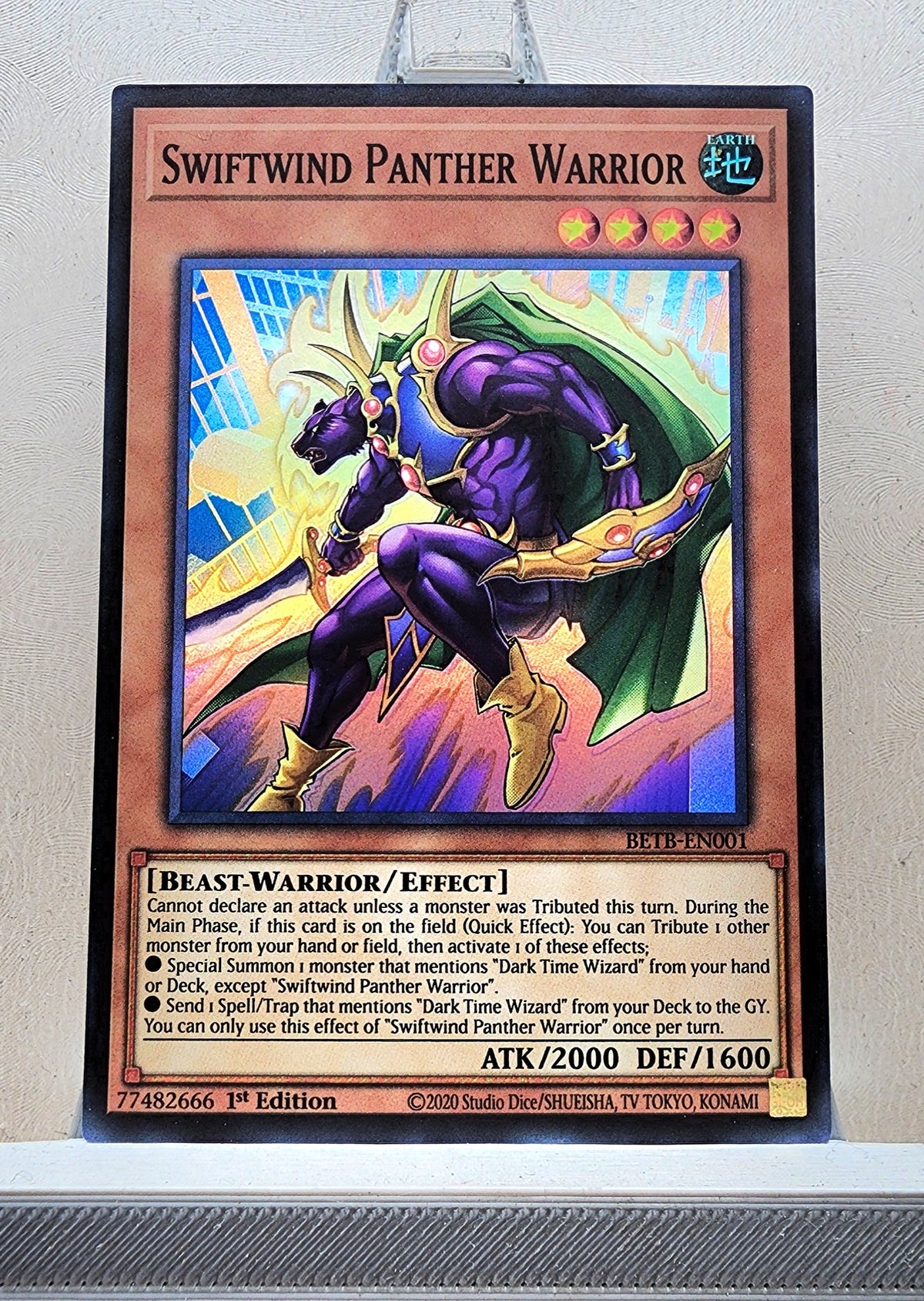 Yugioh! 1x Swiftwind Panther Warrior (BETB - Super Rare) 1st Edition