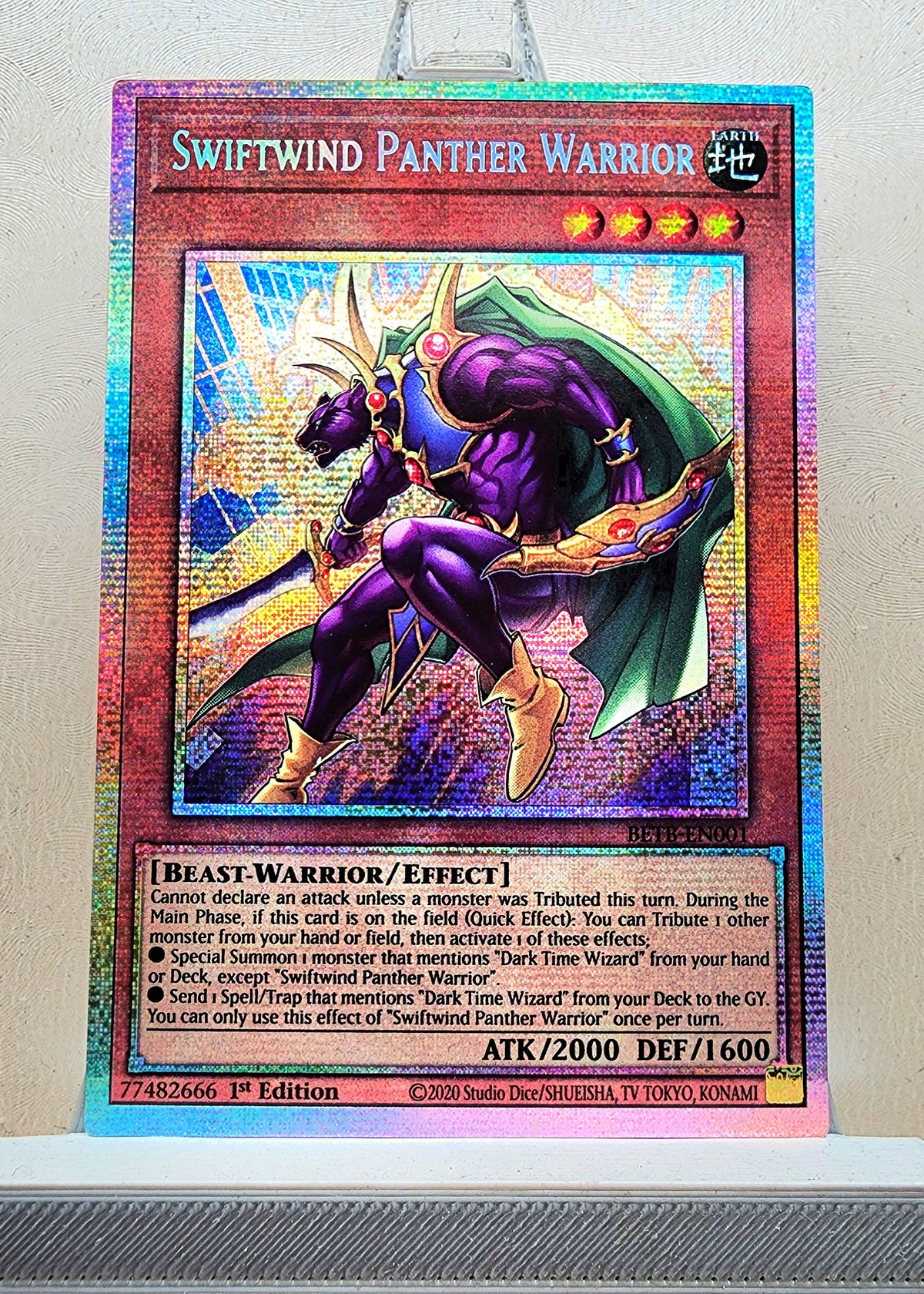 Yugioh! 1x Swiftwind Panther Warrior (BETB - Starlight Rare) 1st Edition