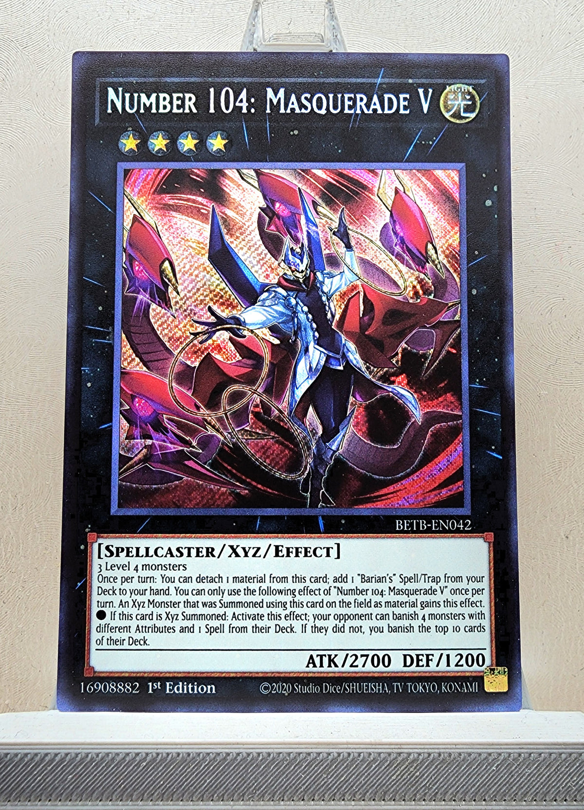 Yugioh! 1x Number 104: Masquerade V (BETB - Secret Rare) 1st Edition