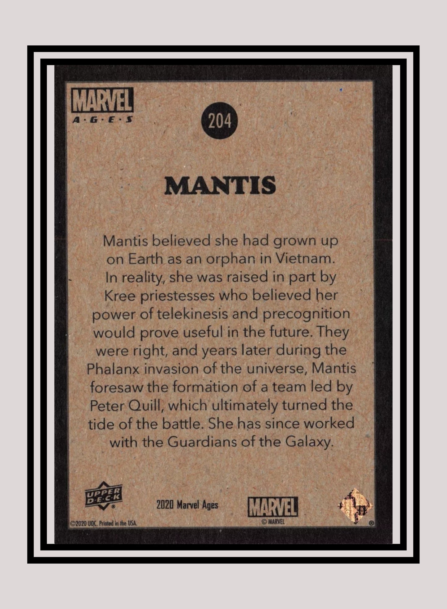 Marvel! 1x Mantis - Base (#204 - 2020 Upper Deck Marvel Ages)