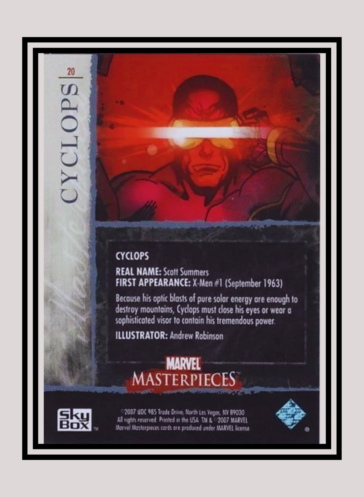 Marvel! 1x Cyclops - Base (#20 - 2007 Upper Deck Marvel Masterpieces)