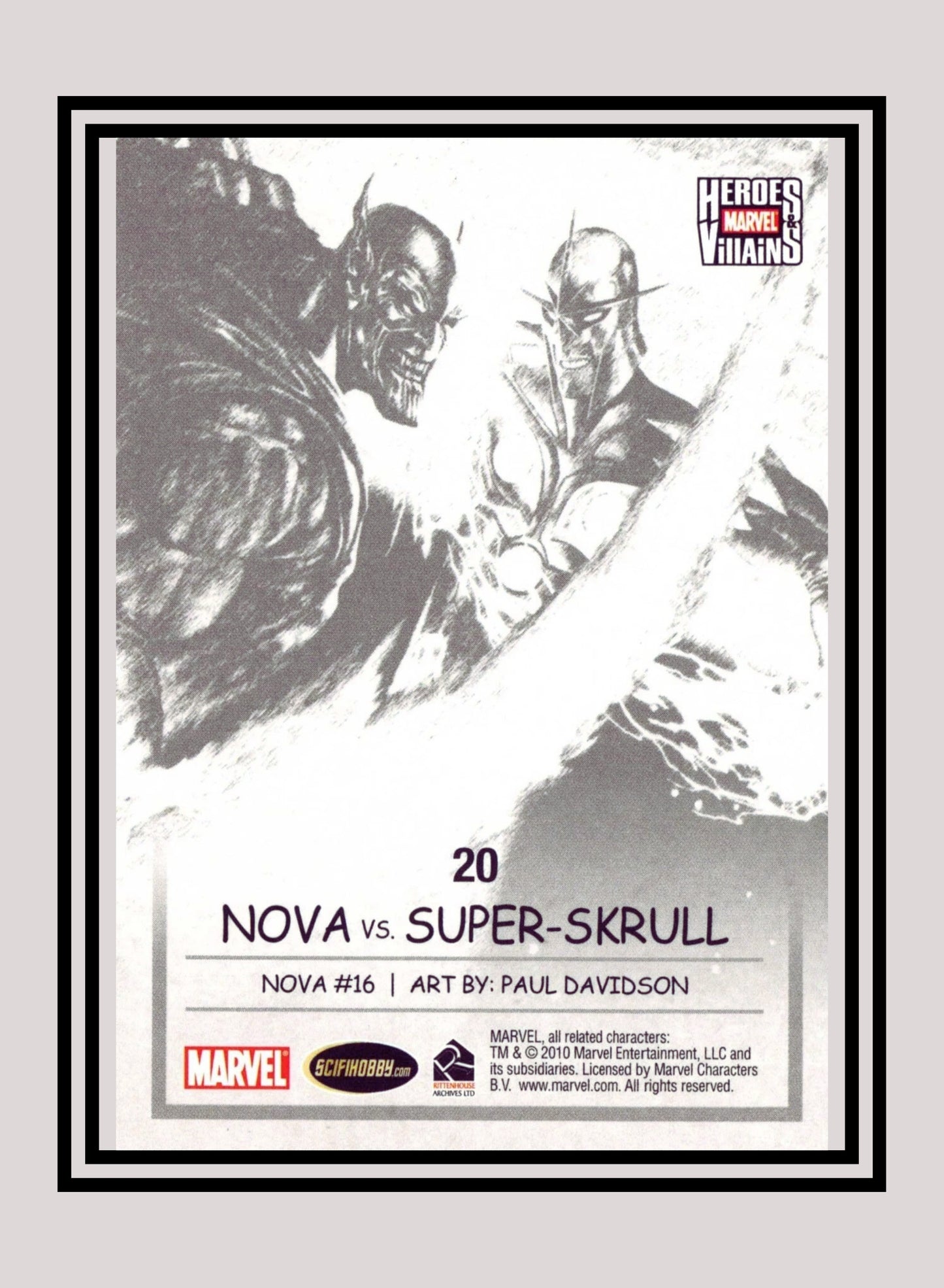 Marvel! 1x Nova vs. Super-Skrull - Base (#20 - 2010 Rittenhouse Marvel Heroes & Villains)