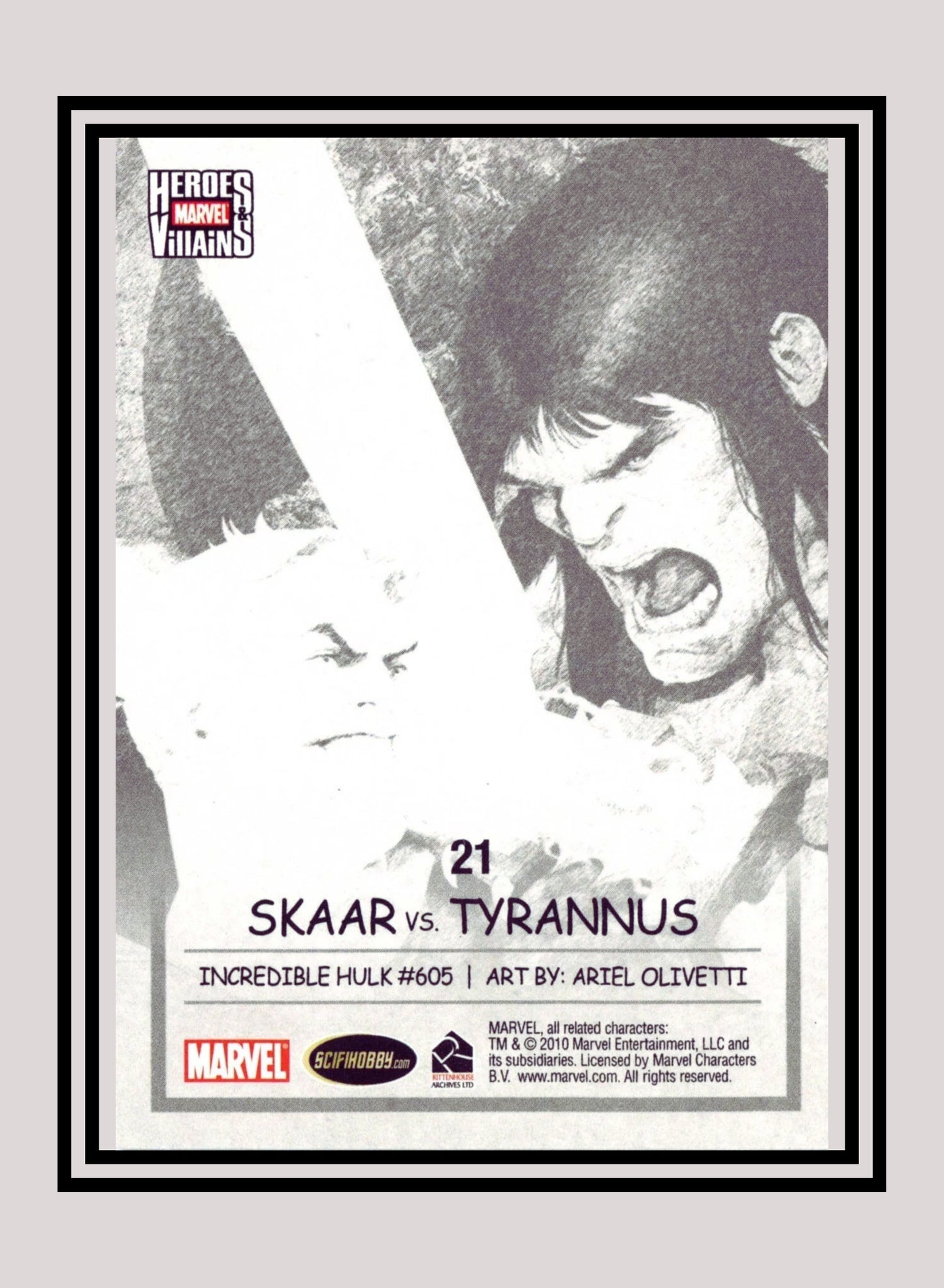 Marvel! 1x Skaar vs. Tyrannus - Base (#21 - 2010 Rittenhouse Marvel Heroes & Villains)