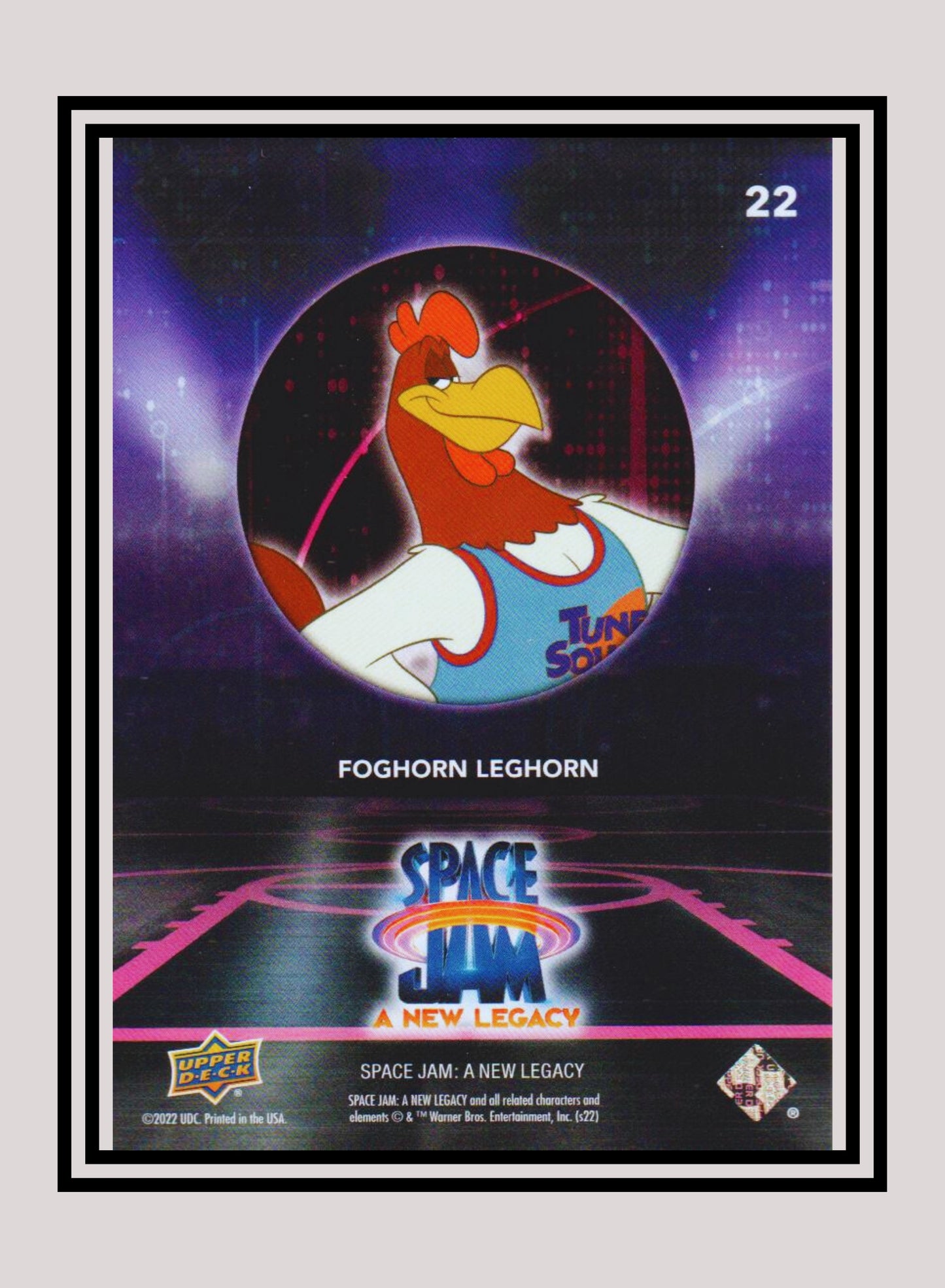 1x Foghorn Leghorn - Base/Blue Parallel (#22 - 2021 Upper Deck Space Jam: A New Legacy)