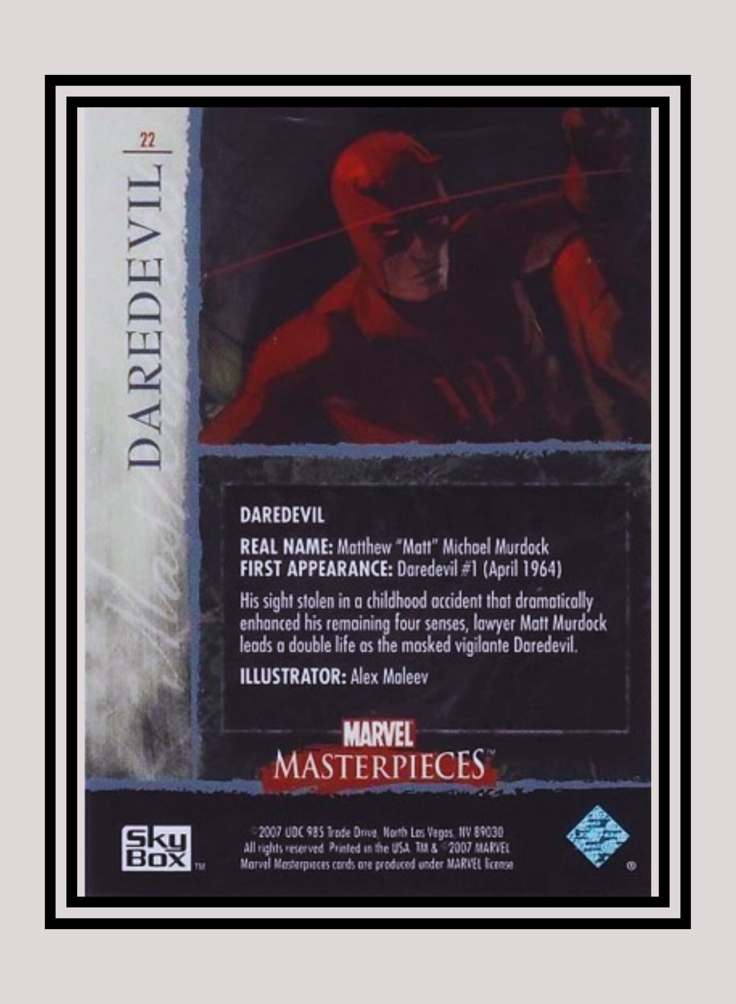 Marvel! 1x Daredevil - Base (#22 - 2007 Upper Deck Marvel Masterpieces)