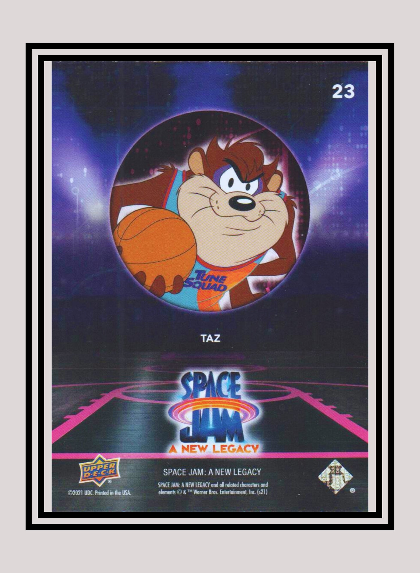 1x Taz - Base/Blue Parallel (#23 - 2021 Upper Deck Space Jam: A New Legacy)