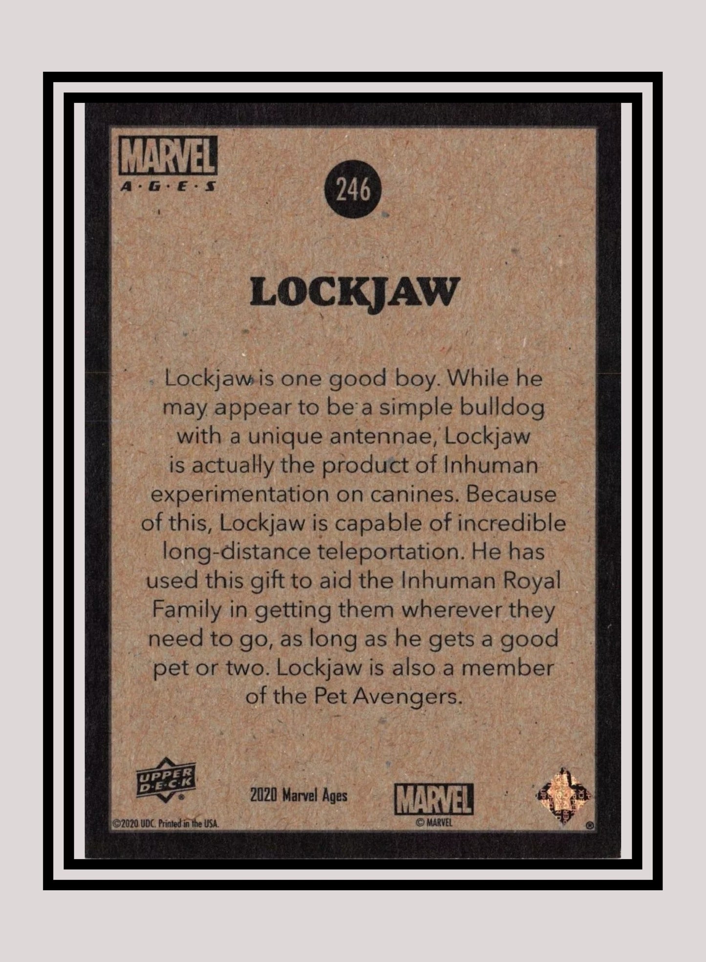 Marvel! 1x Lockjaw - Base (#246 - 2020 Upper Deck Marvel Ages)
