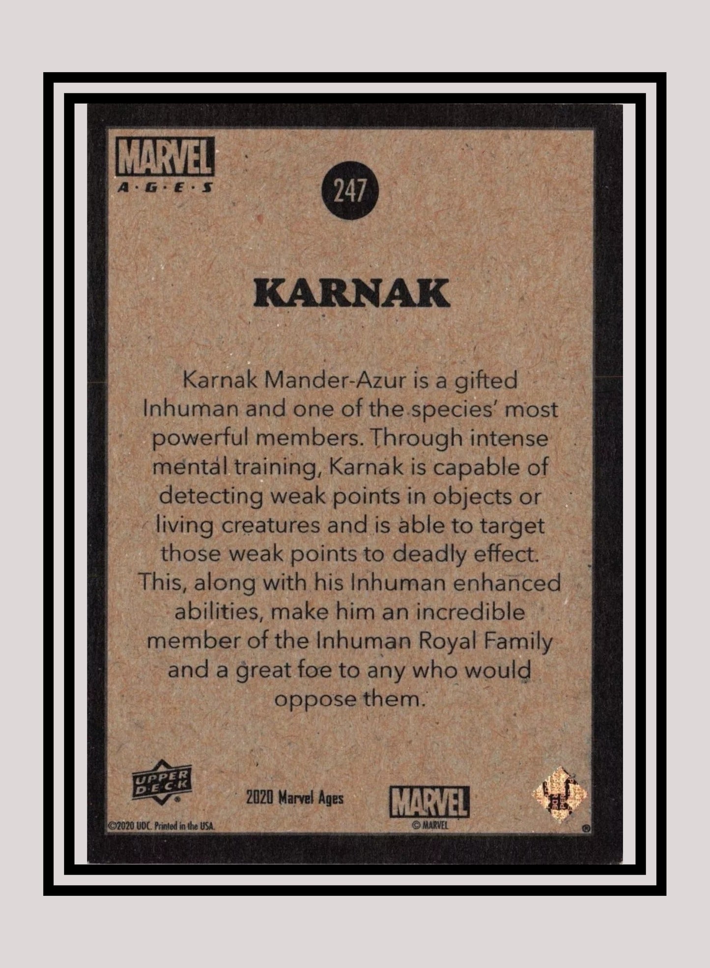 Marvel! 1x Karnak - Base (#247 - 2020 Upper Deck Marvel Ages)