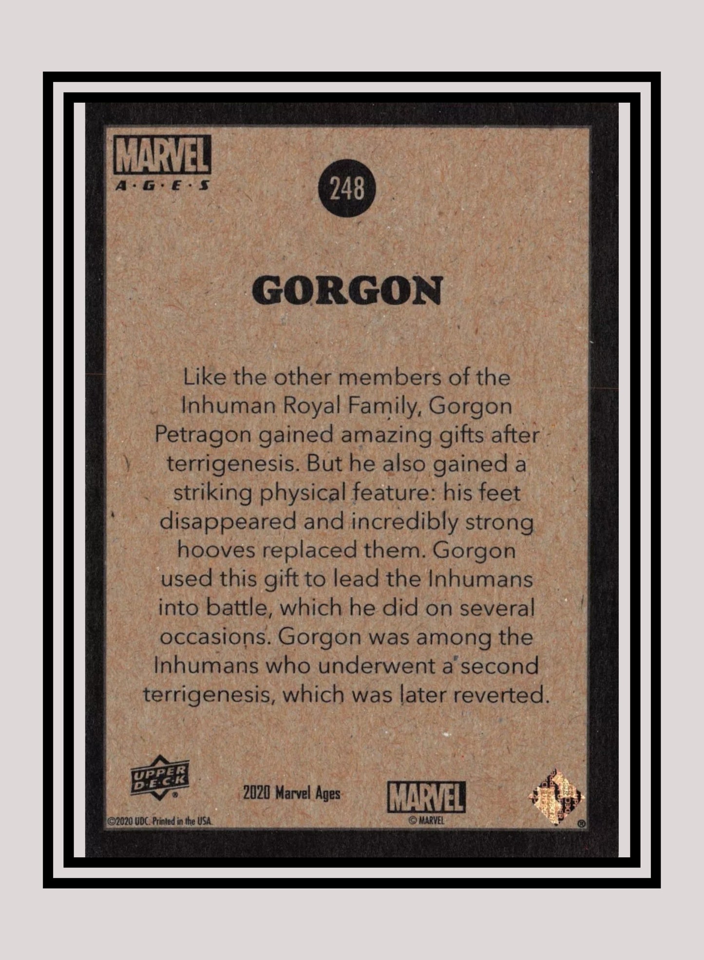 Marvel! 1x Gorgon - Base (#248 - 2020 Upper Deck Marvel Ages)