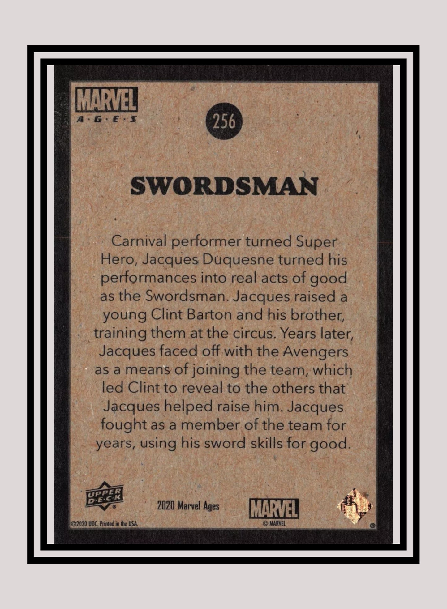 Marvel! 1x Swordsman - Base (#256 - 2020 Upper Deck Marvel Ages)