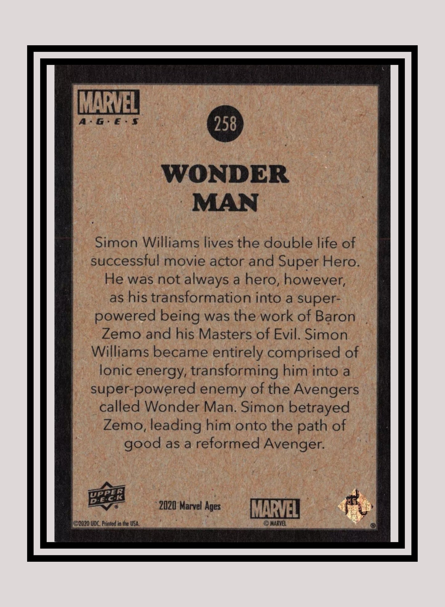Marvel! 1x Wonder Man - Base (#258 - 2020 Upper Deck Marvel Ages)
