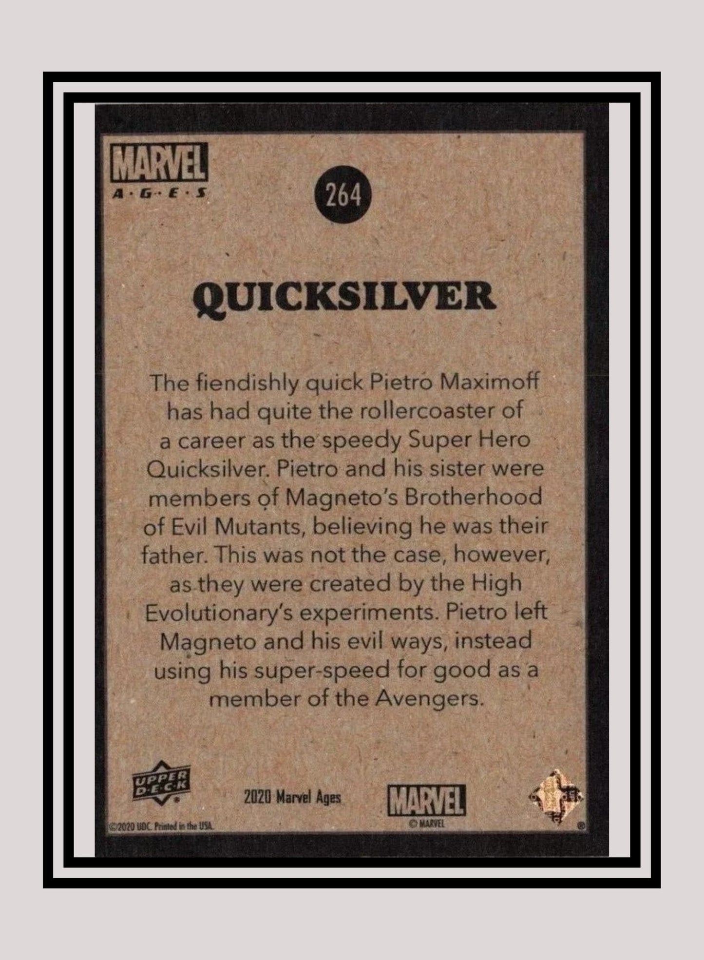 Marvel! 1x Quicksilver - Base (#264 - 2020 Upper Deck Marvel Ages)