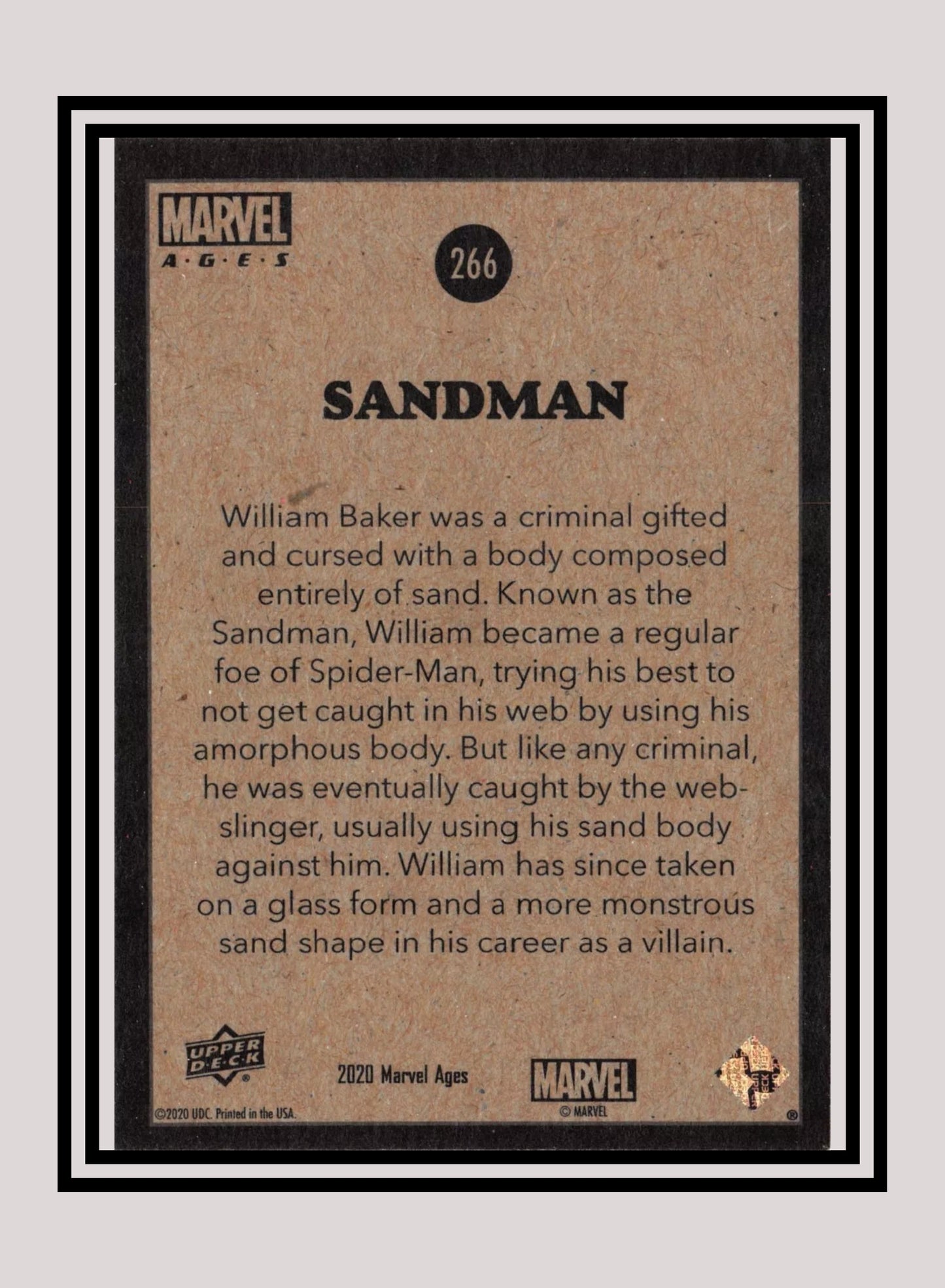 Marvel! 1x Sandman - Base (#266 - 2020 Upper Deck Marvel Ages)