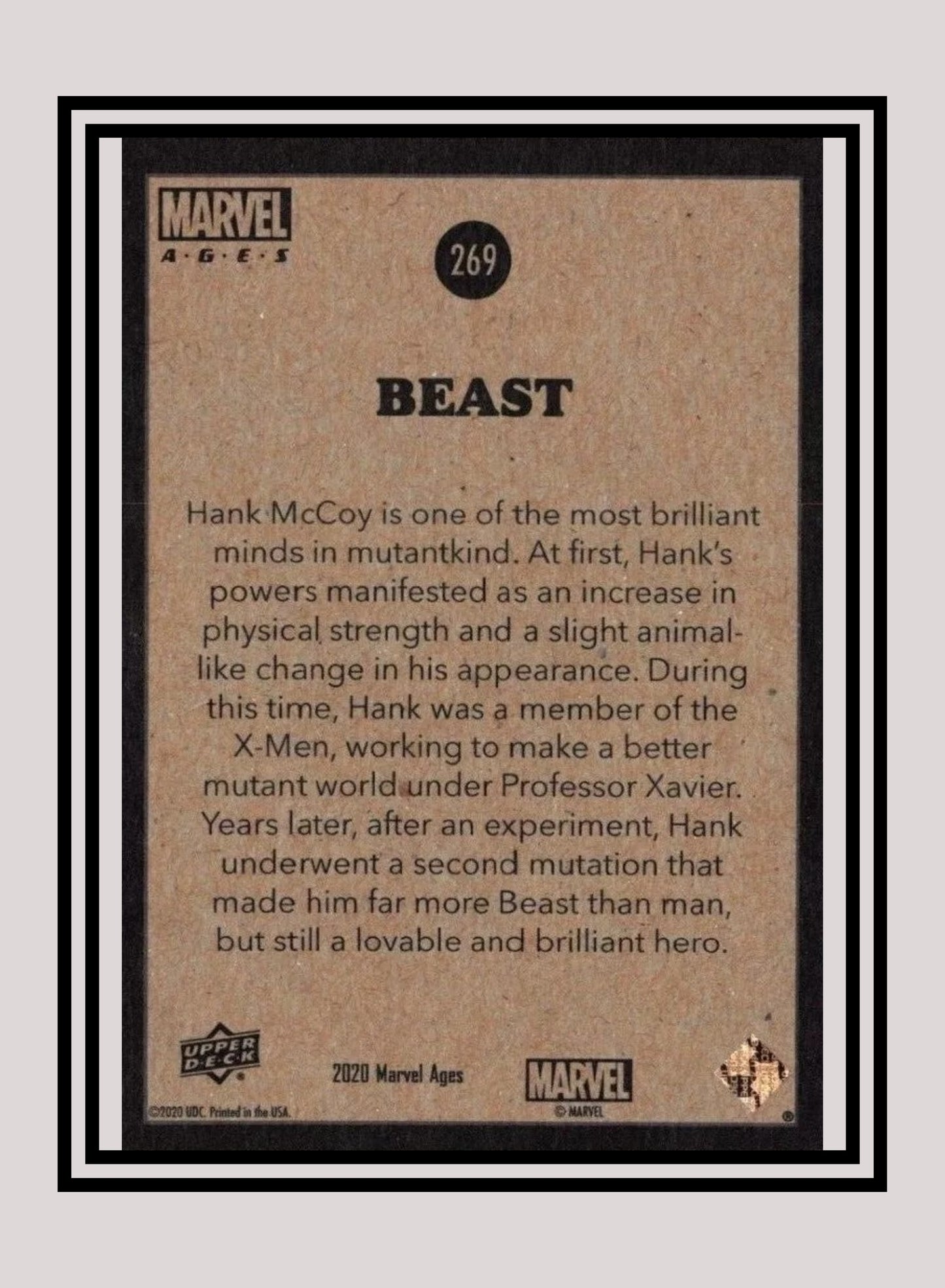 Marvel! 1x Beast - Base (#269 - 2020 Upper Deck Marvel Ages)