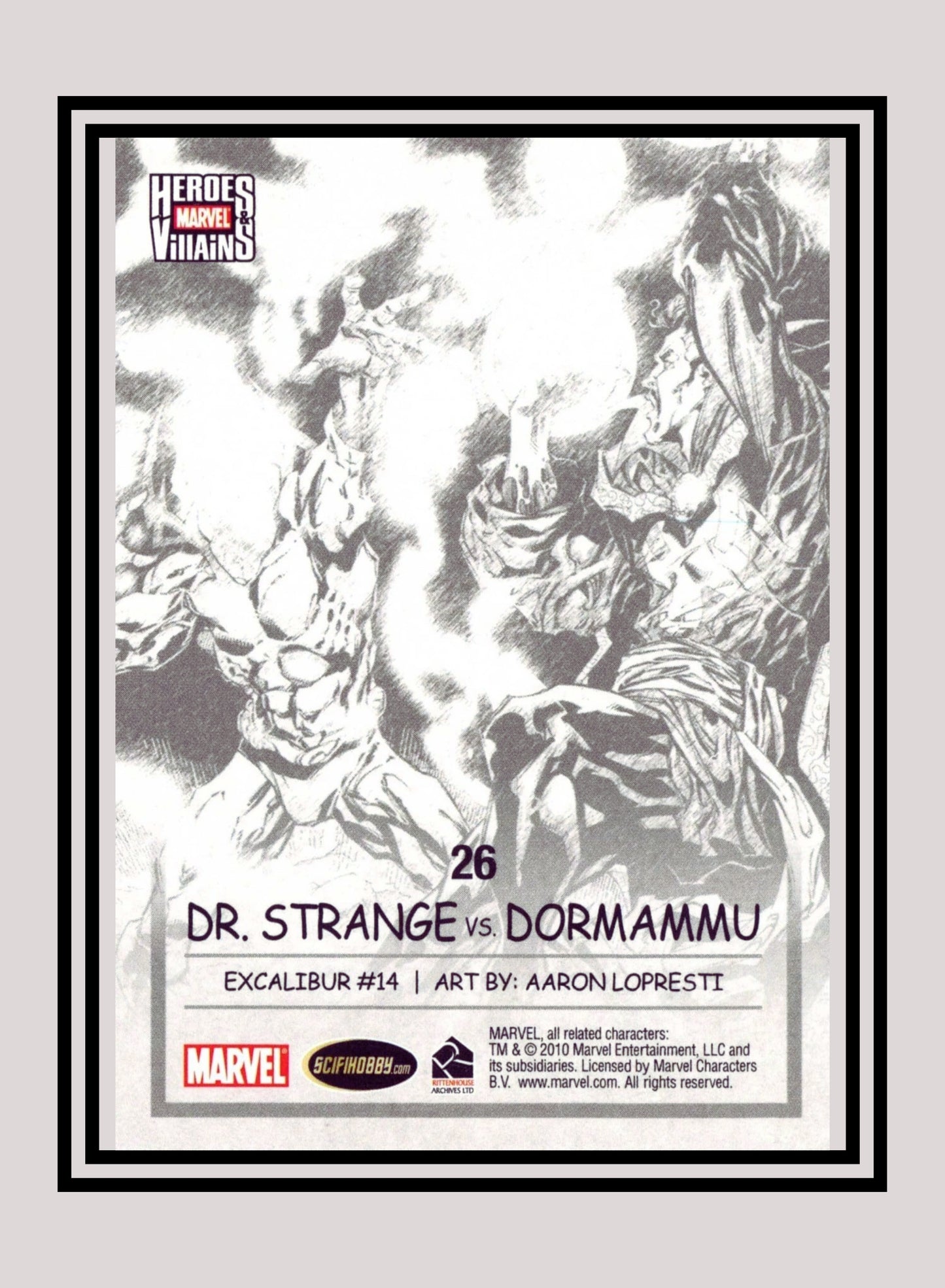 Marvel! 1x Dr. Strange vs. Dormammu - Base (#26 - 2010 Rittenhouse Marvel Heroes & Villains)