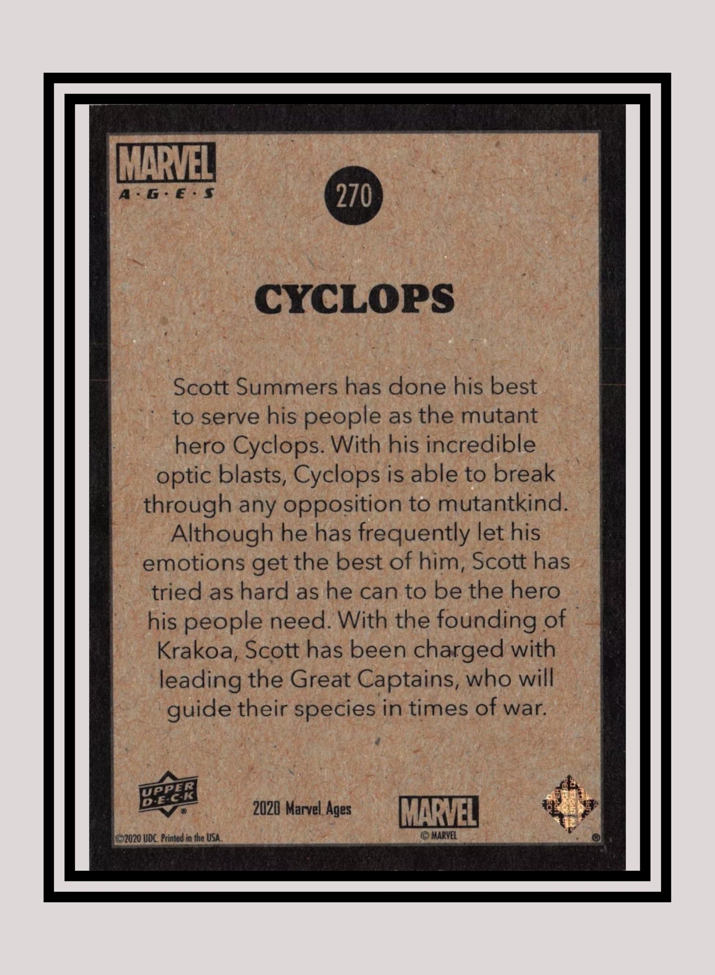 Marvel! 1x Cyclops - Base (#270 - 2020 Upper Deck Marvel Ages)