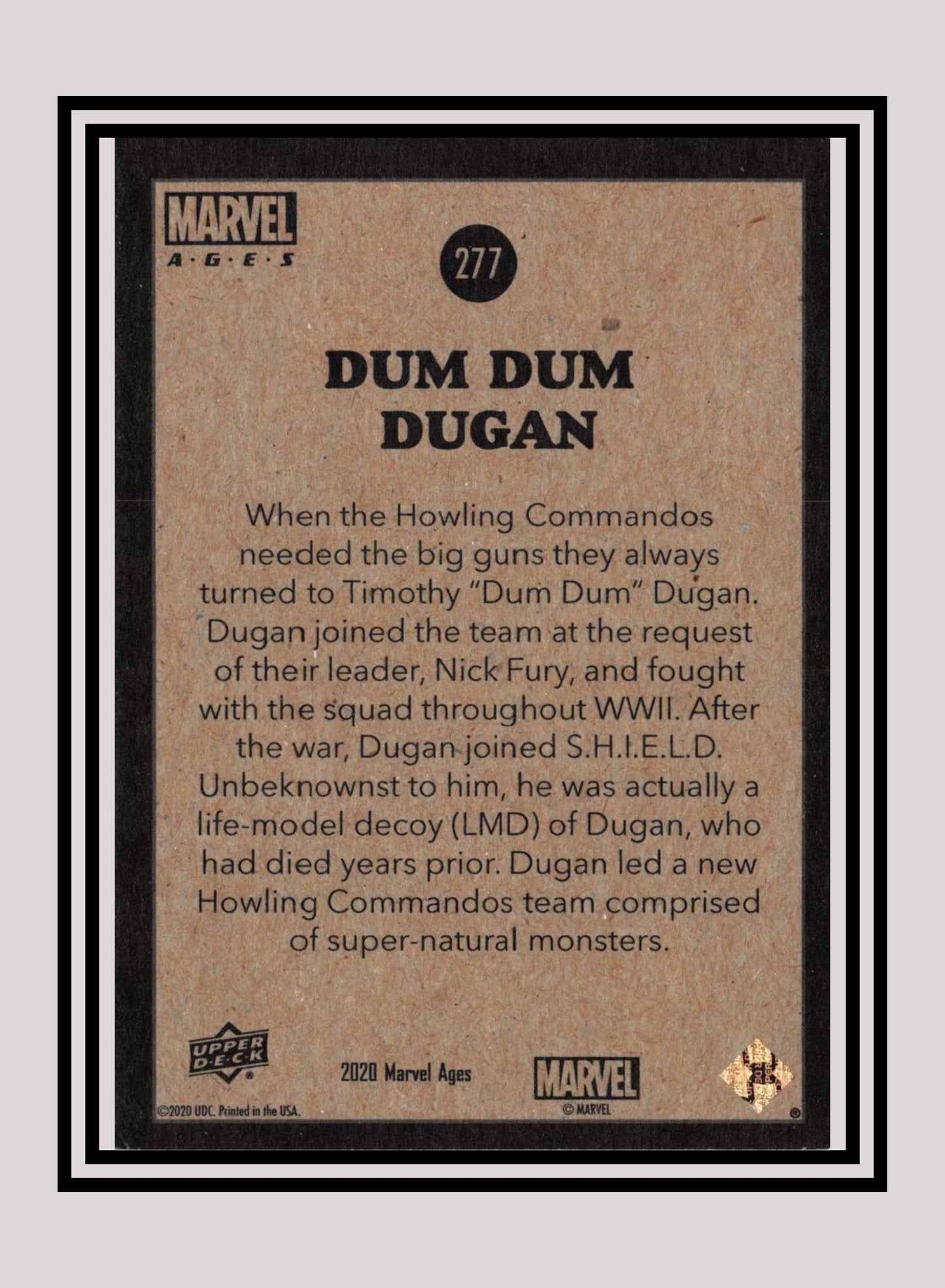 Marvel! 1x Dum Dum Dugan - Base (#277 - 2020 Upper Deck Marvel Ages)