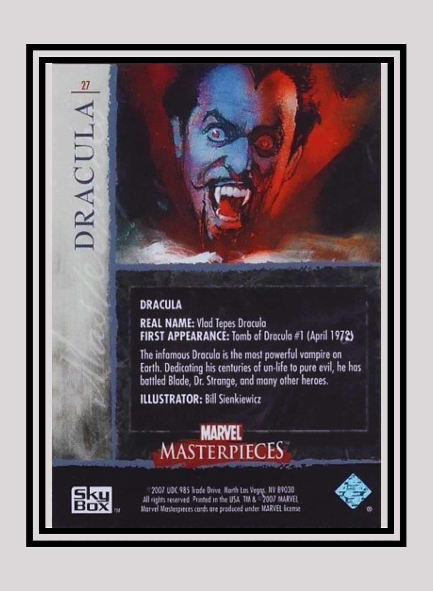 Marvel! 1x Dracula - Base (#27 - 2007 Upper Deck Marvel Masterpieces)