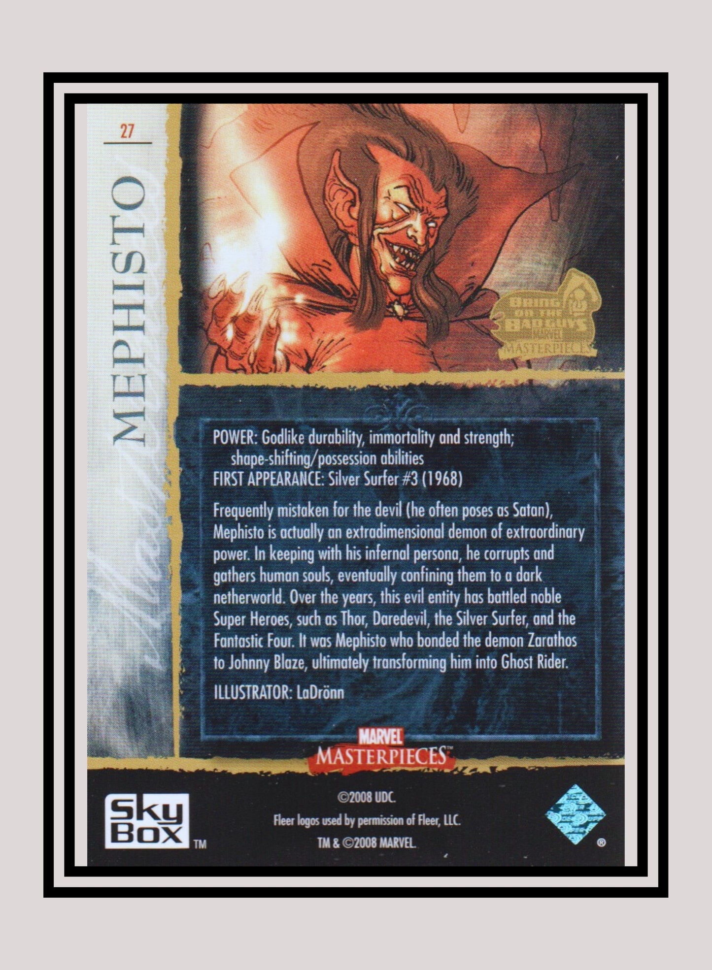 Marvel! 1x Mephisto - Base (#27 - 2008 Upper Deck Marvel Masterpieces Series 3)