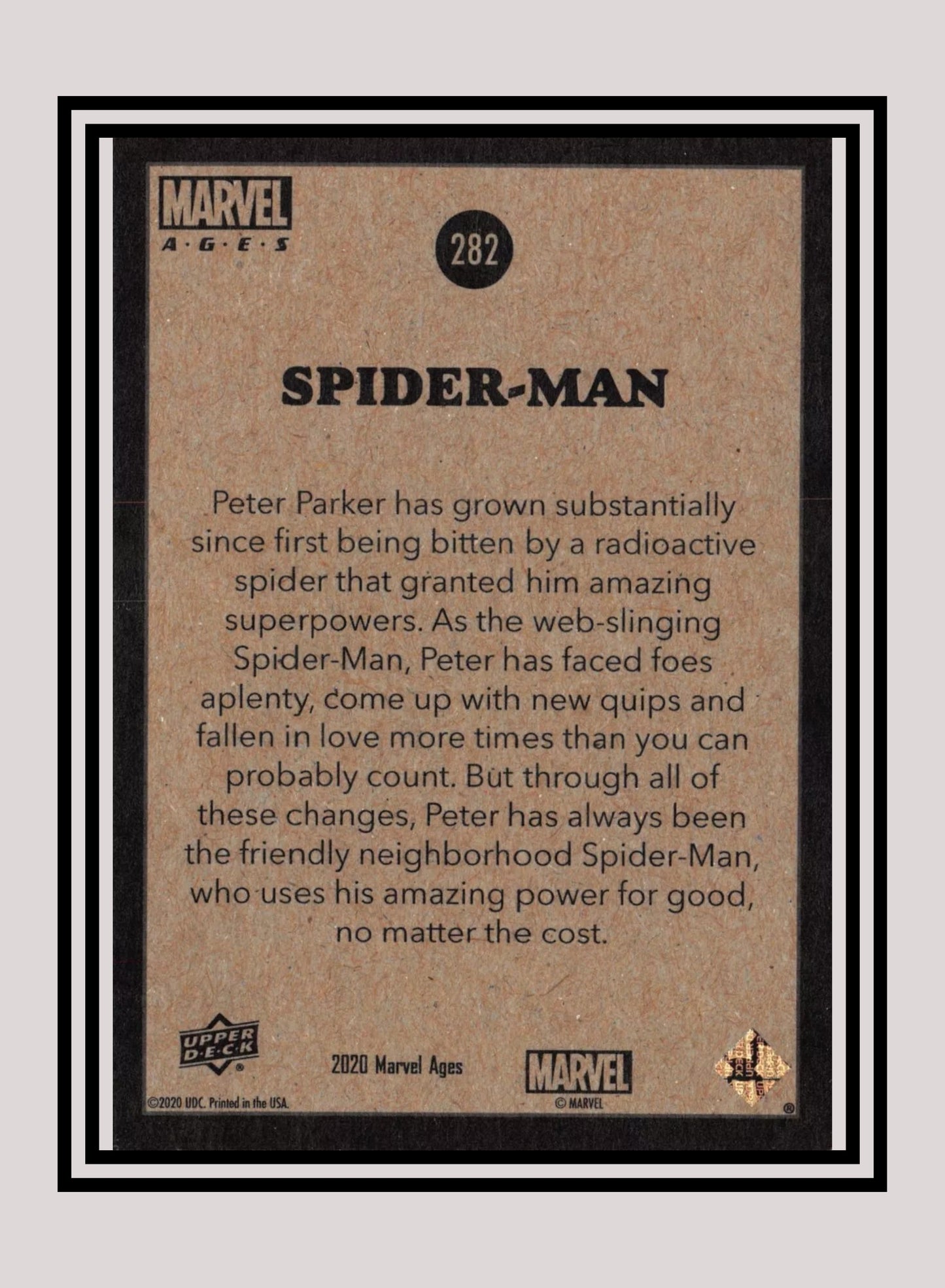 Marvel! 1x Spider-Man - Base (#282 - 2020 Upper Deck Marvel Ages)