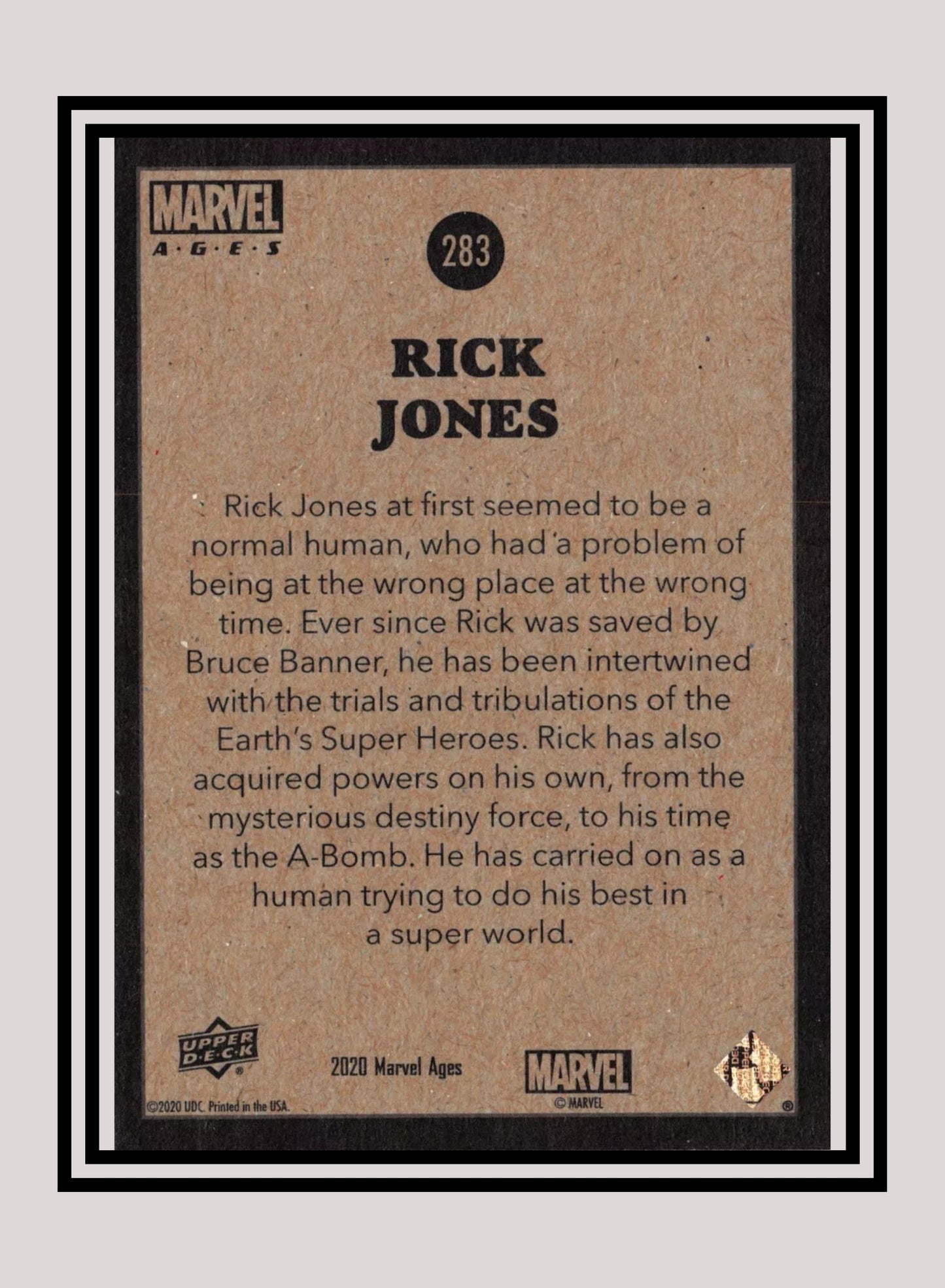 Marvel! 1x Rick Jones - Base (#283 - 2020 Upper Deck Marvel Ages)