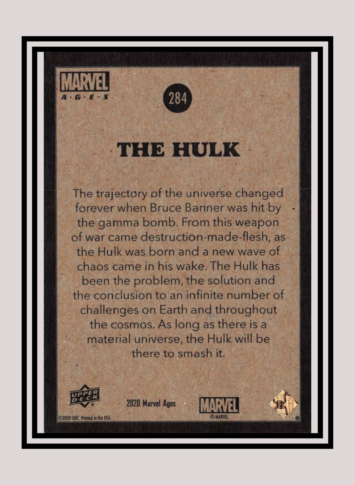 Marvel! 1x The Hulk - Base (#284 - 2020 Upper Deck Marvel Ages)