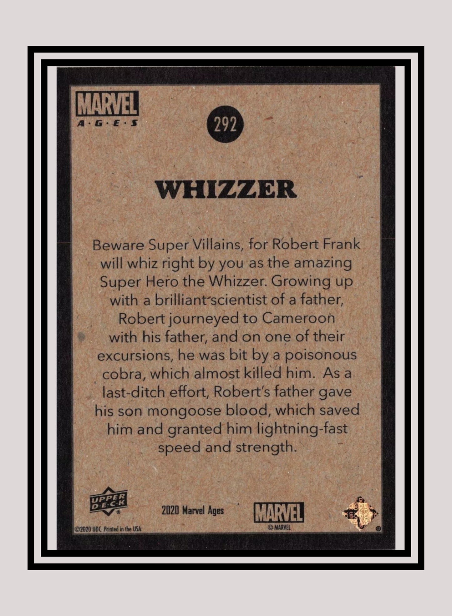 Marvel! 1x Whizzer - Base (#292 - 2020 Upper Deck Marvel Ages)
