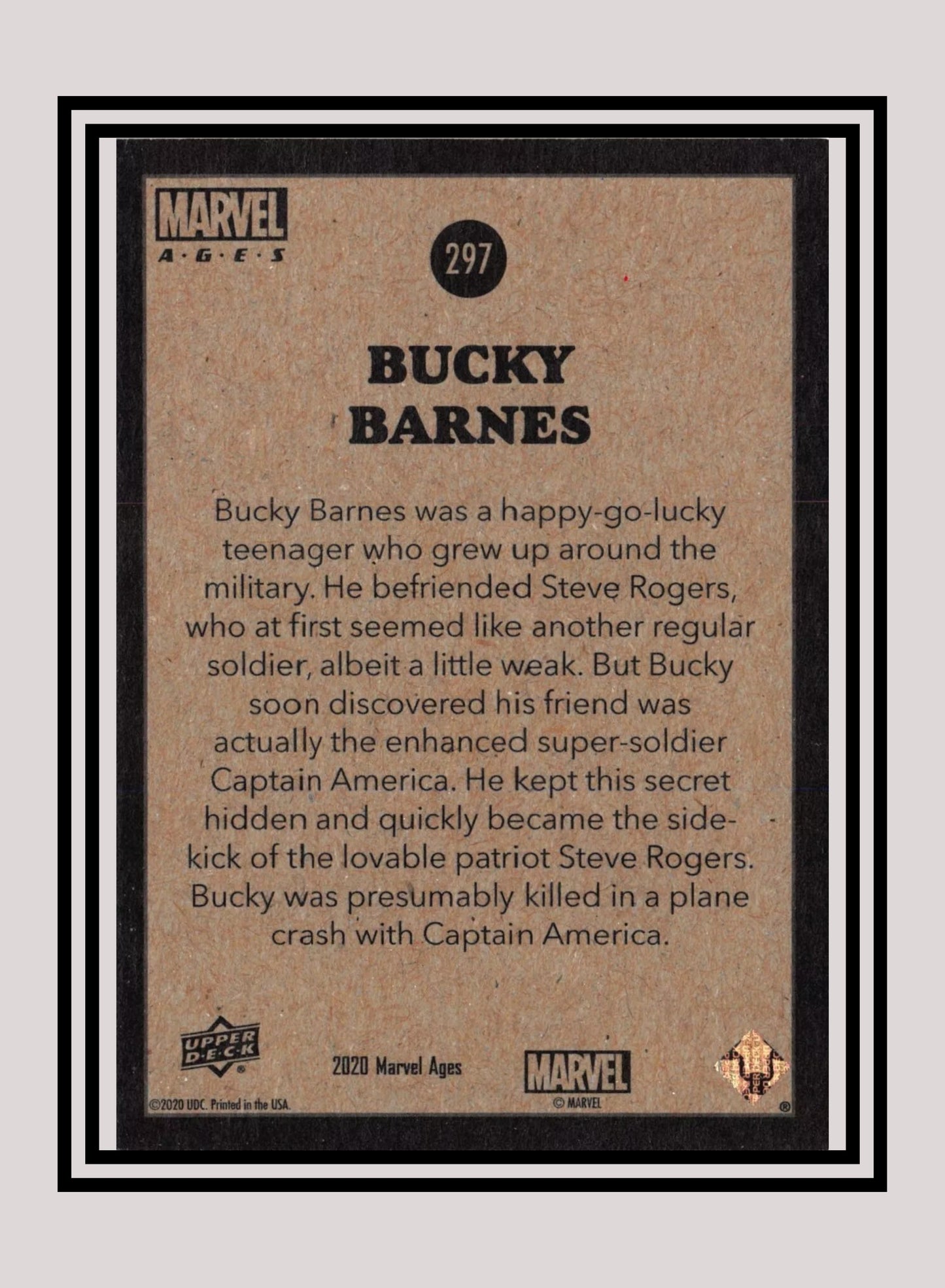Marvel! 1x Bucky Barnes - Base (#297 - 2020 Upper Deck Marvel Ages)