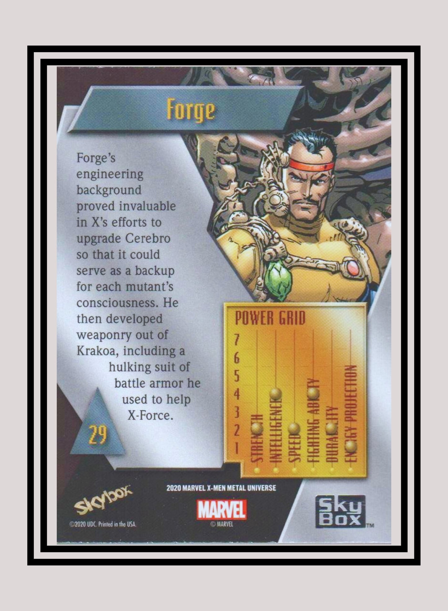 Marvel! 1x Forge - Base Low Series (#029 - 2021 Upper Deck X-Men Metal Universe)