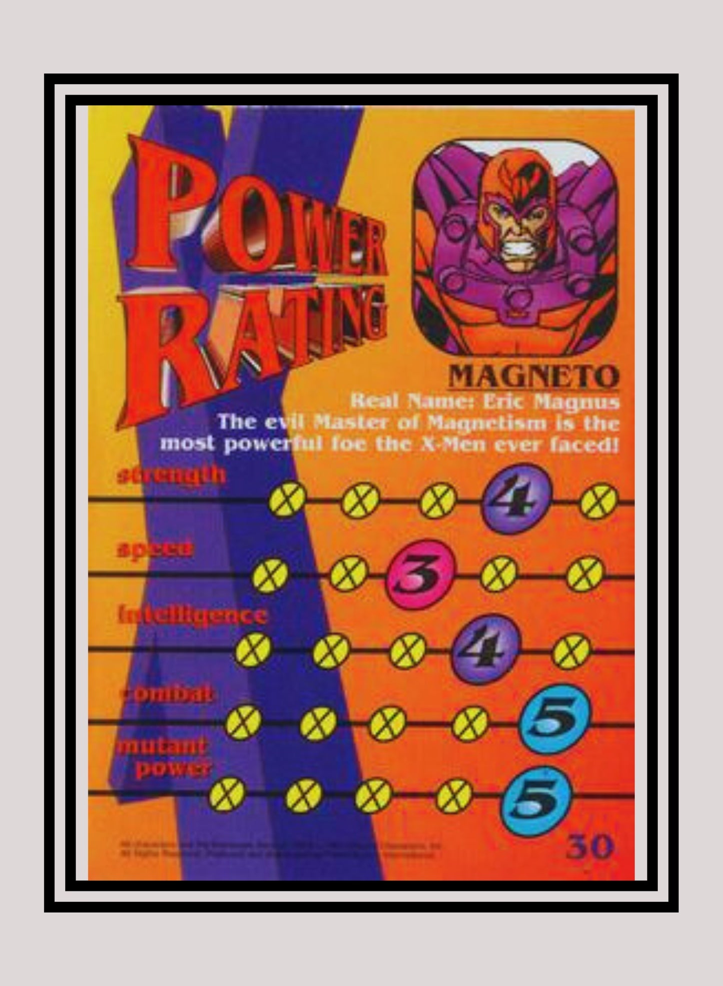 Marvel! 1x Magneto - Base (#30 - 1997 Fleer X-Men International)