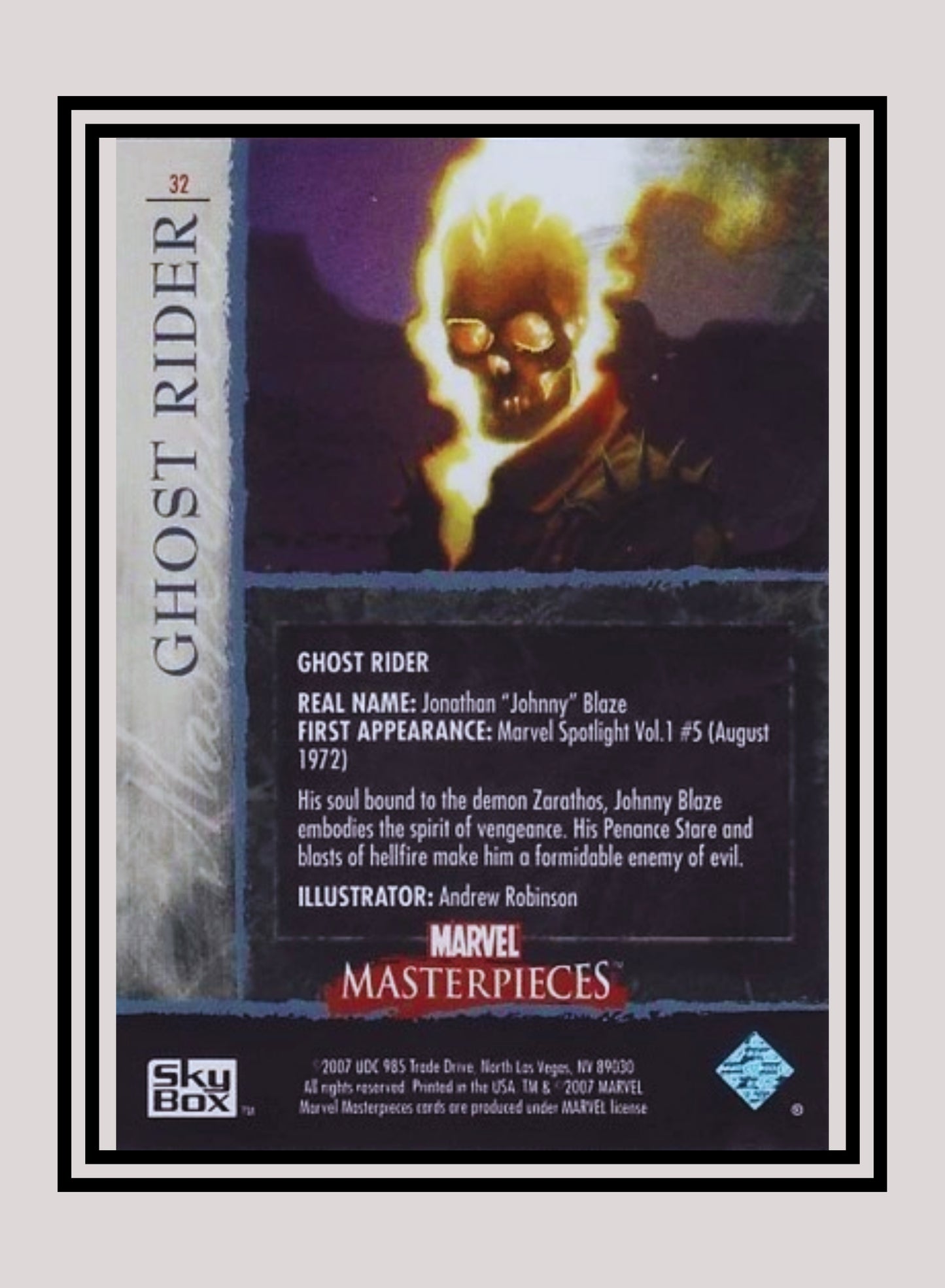 Marvel! 1x Ghost Rider - Base (#32 - 2007 Upper Deck Marvel Masterpieces)