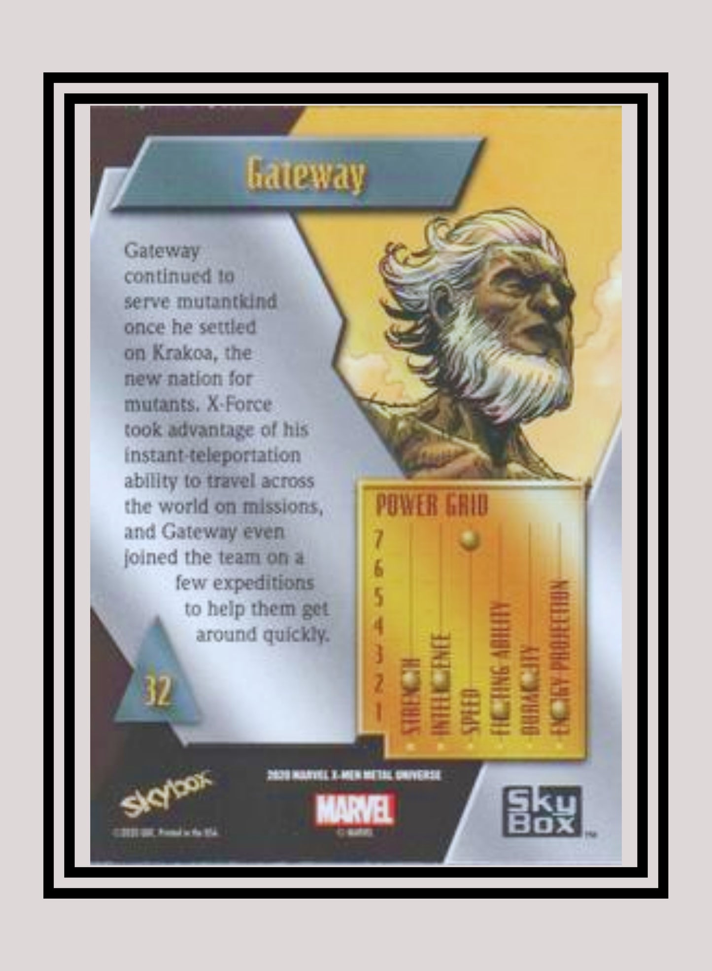 Marvel! 1x Gateway - Base Low Series (#032 - 2021 Upper Deck X-Men Metal Universe)