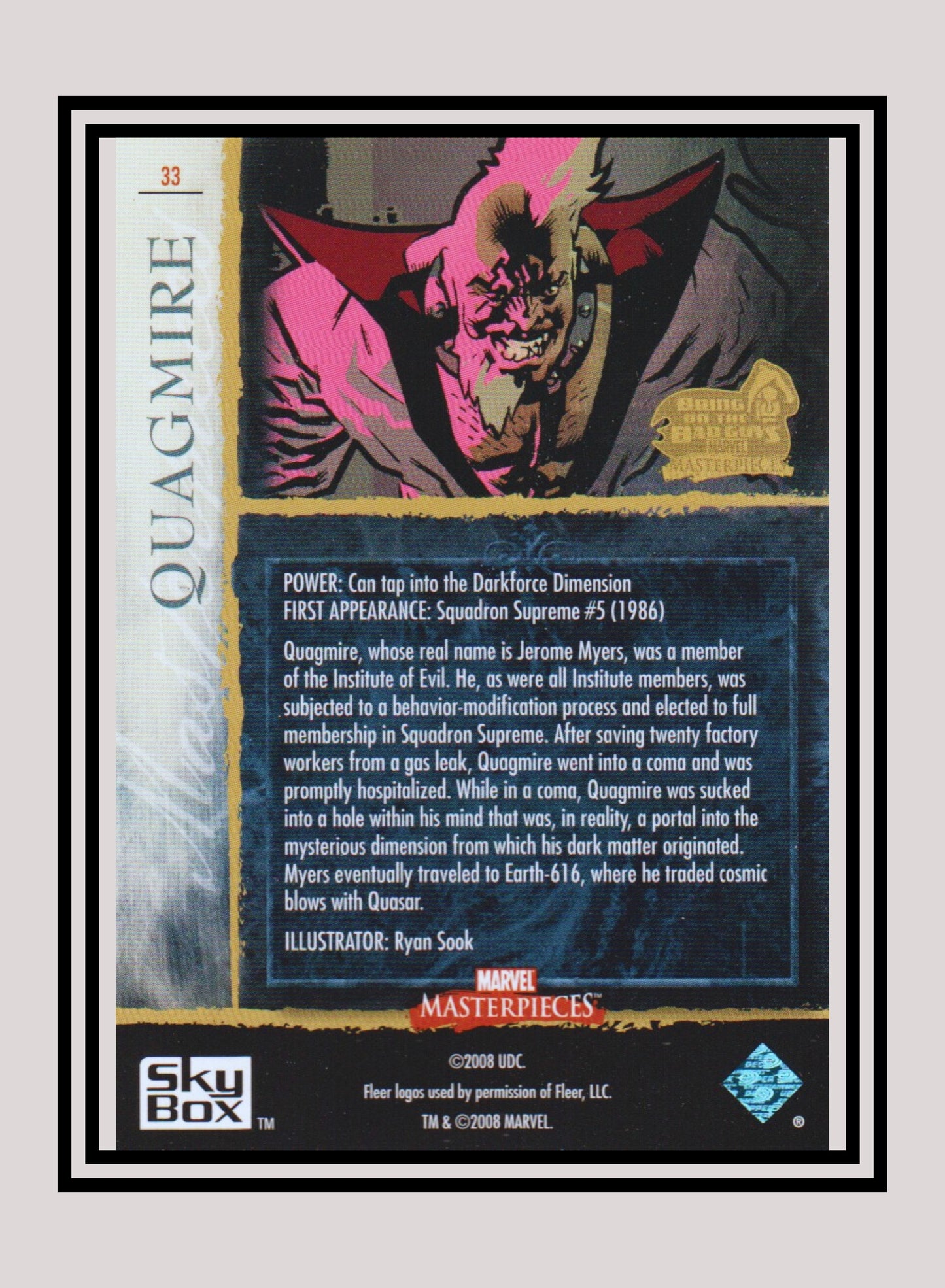 Marvel! 1x Quagmire - Base (#33 - 2008 Upper Deck Marvel Masterpieces Series 3)