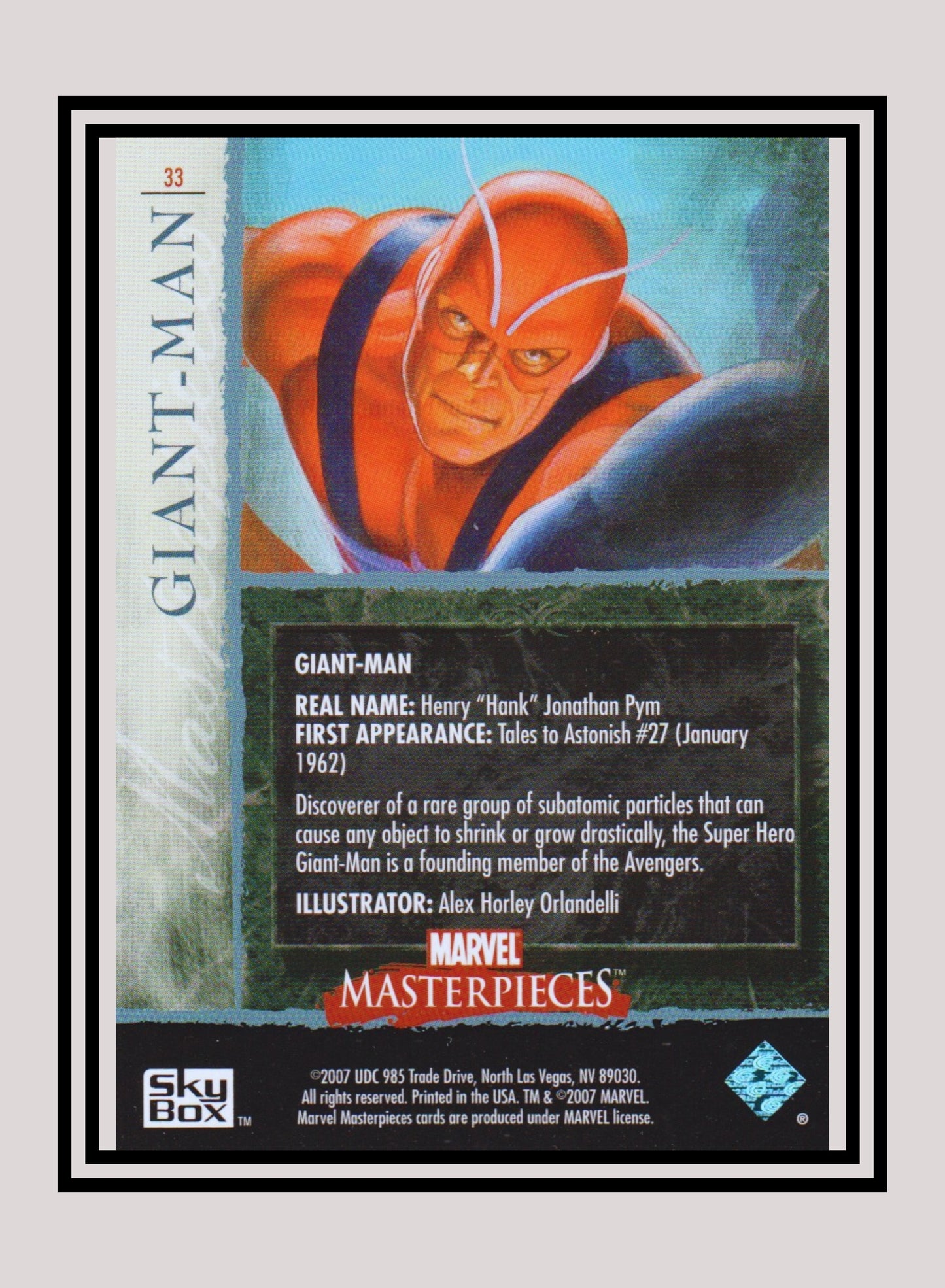 Marvel! 1x Giant-Man - Base (#33 - 2007 Upper Deck Marvel Masterpieces)