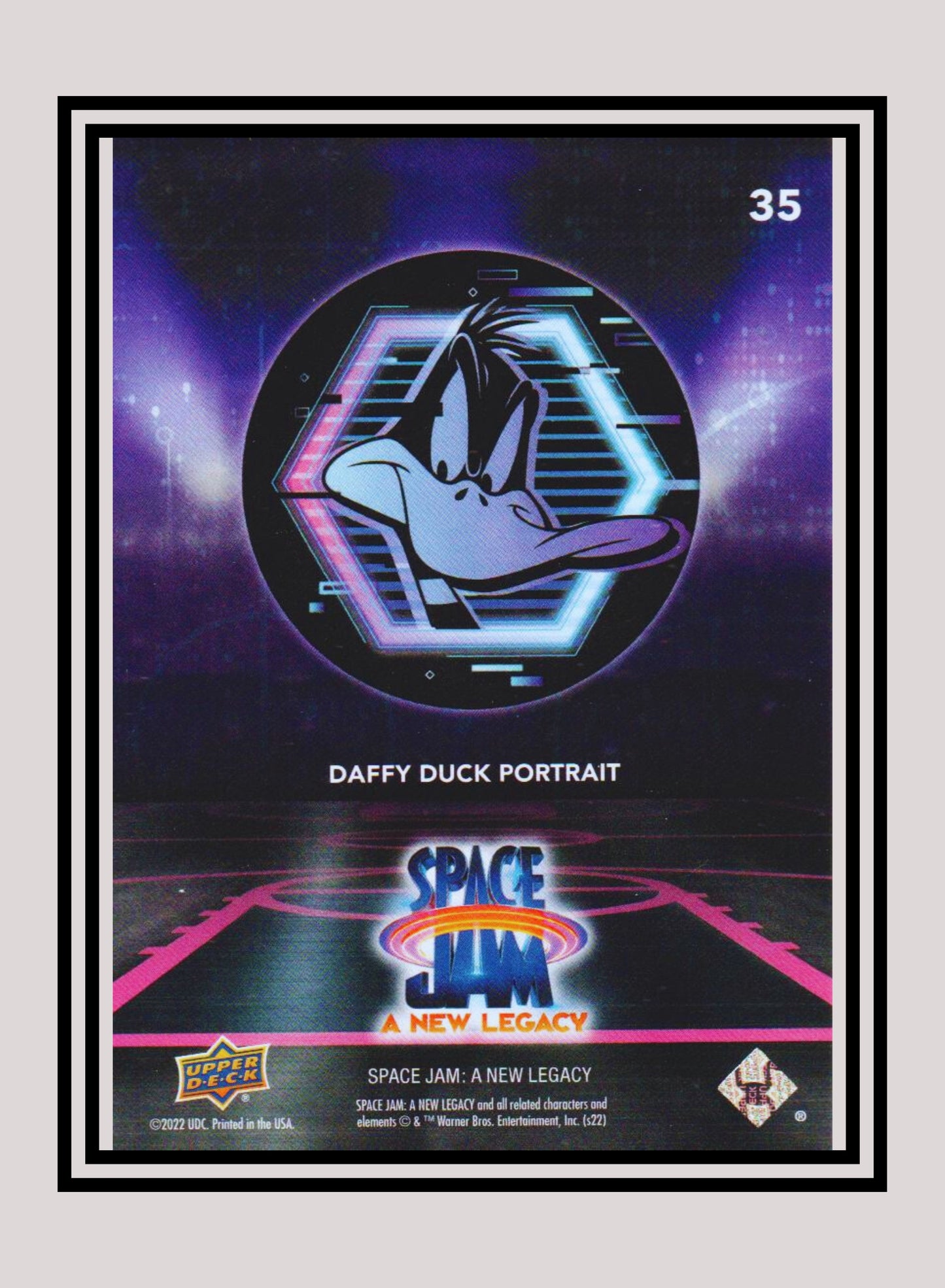 1x Daffy Duck Portrait - Base/Blue Parallel (#35 - 2021 Upper Deck Space Jam: A New Legacy)