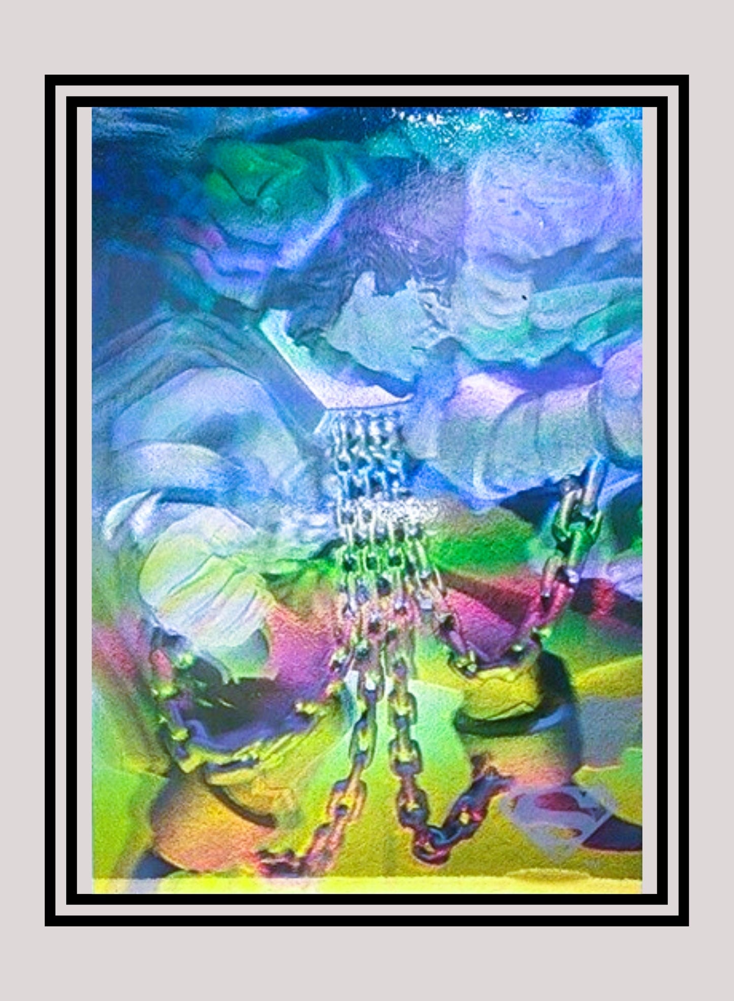 DC! 1x A Hero in Chains! - Hologram (#35 - 1996 Fleer Superman Hologram Series)