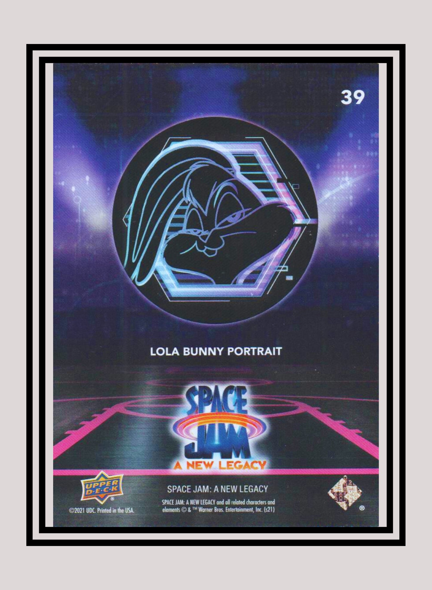 1x Lola Bunny Portrait - Base/Blue Parallel (#39 - 2021 Upper Deck Space Jam: A New Legacy)
