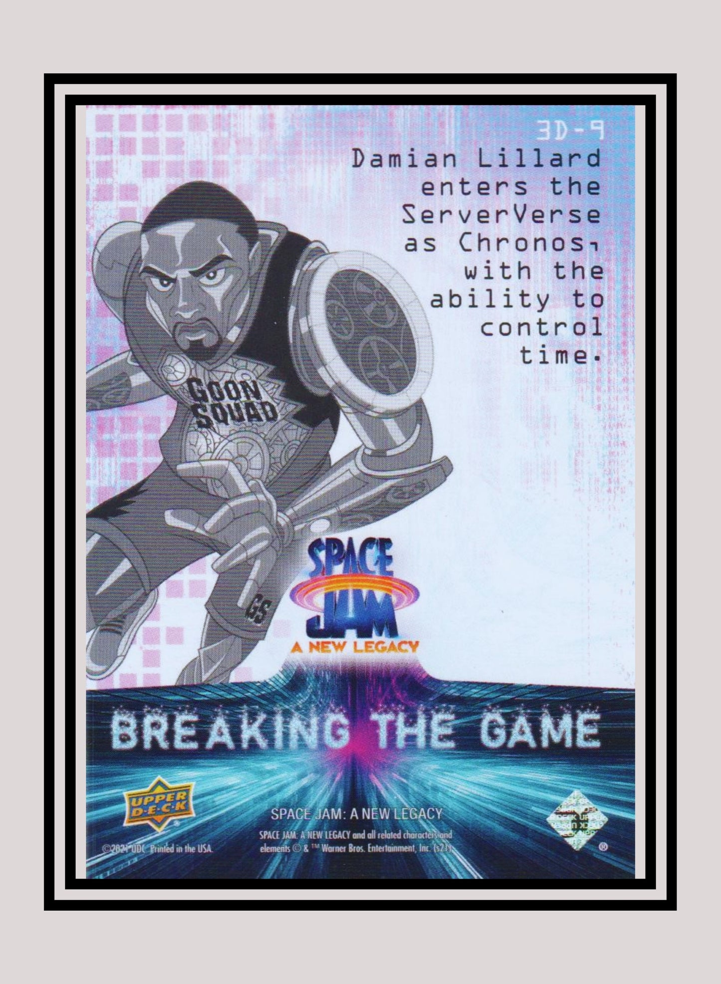 1x Chronos - 3D Lenticulars (3D-9 - 2021 Upper Deck Space Jam: A New Legacy)