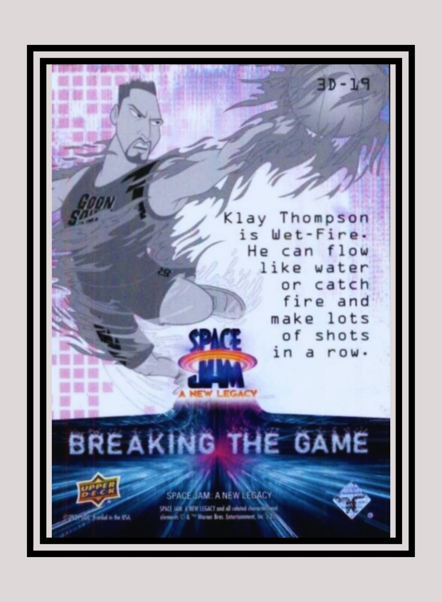 1x Wet-Fire - 3D Lenticulars (3D-19 - 2021 Upper Deck Space Jam: A New Legacy)