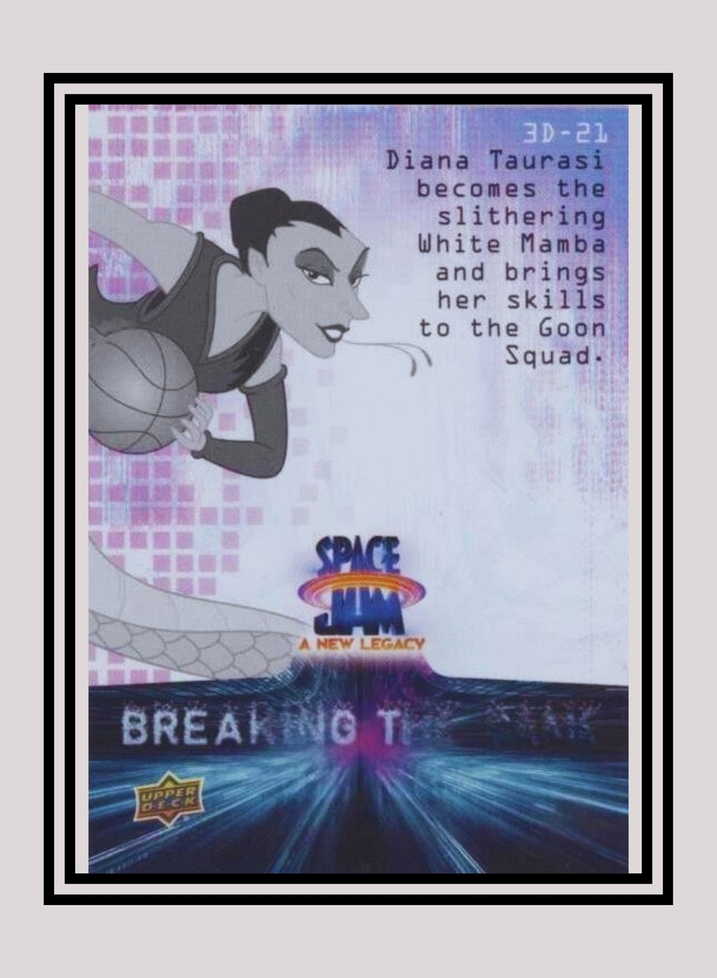 1x White Mamba - 3D Lenticulars (3D-21 - 2021 Upper Deck Space Jam: A New Legacy)