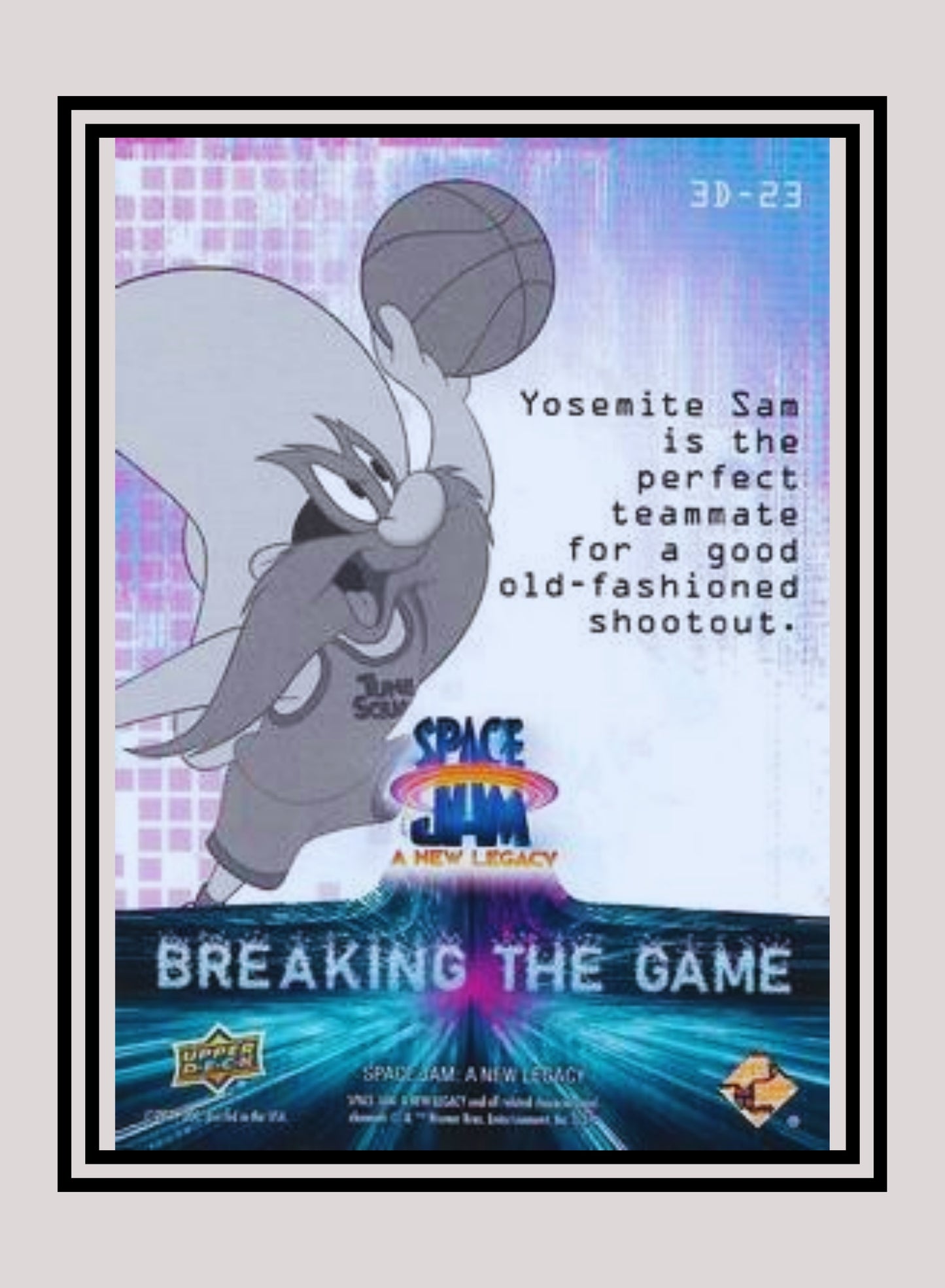 1x Yosemite Sam - 3D Lenticulars (3D-23 - 2021 Upper Deck Space Jam: A New Legacy)