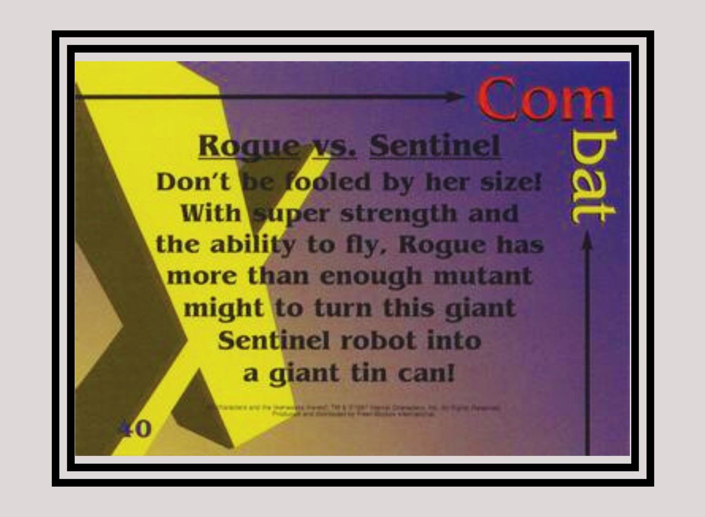 Marvel! 1x Rogue vs. Sentinel - Base (#40 - 1997 Fleer X-Men International)
