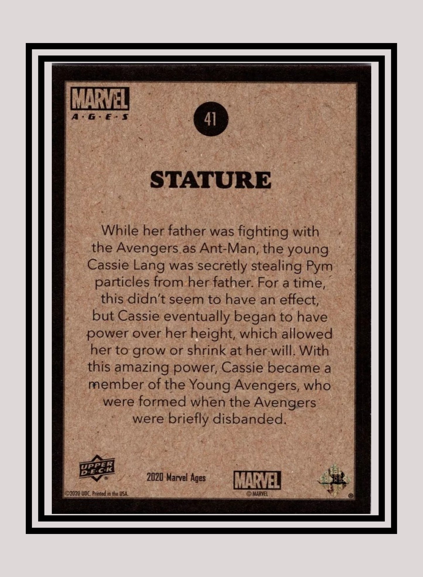 Marvel! 1x Stature - Base (#041 - 2020 Upper Deck Marvel Ages)