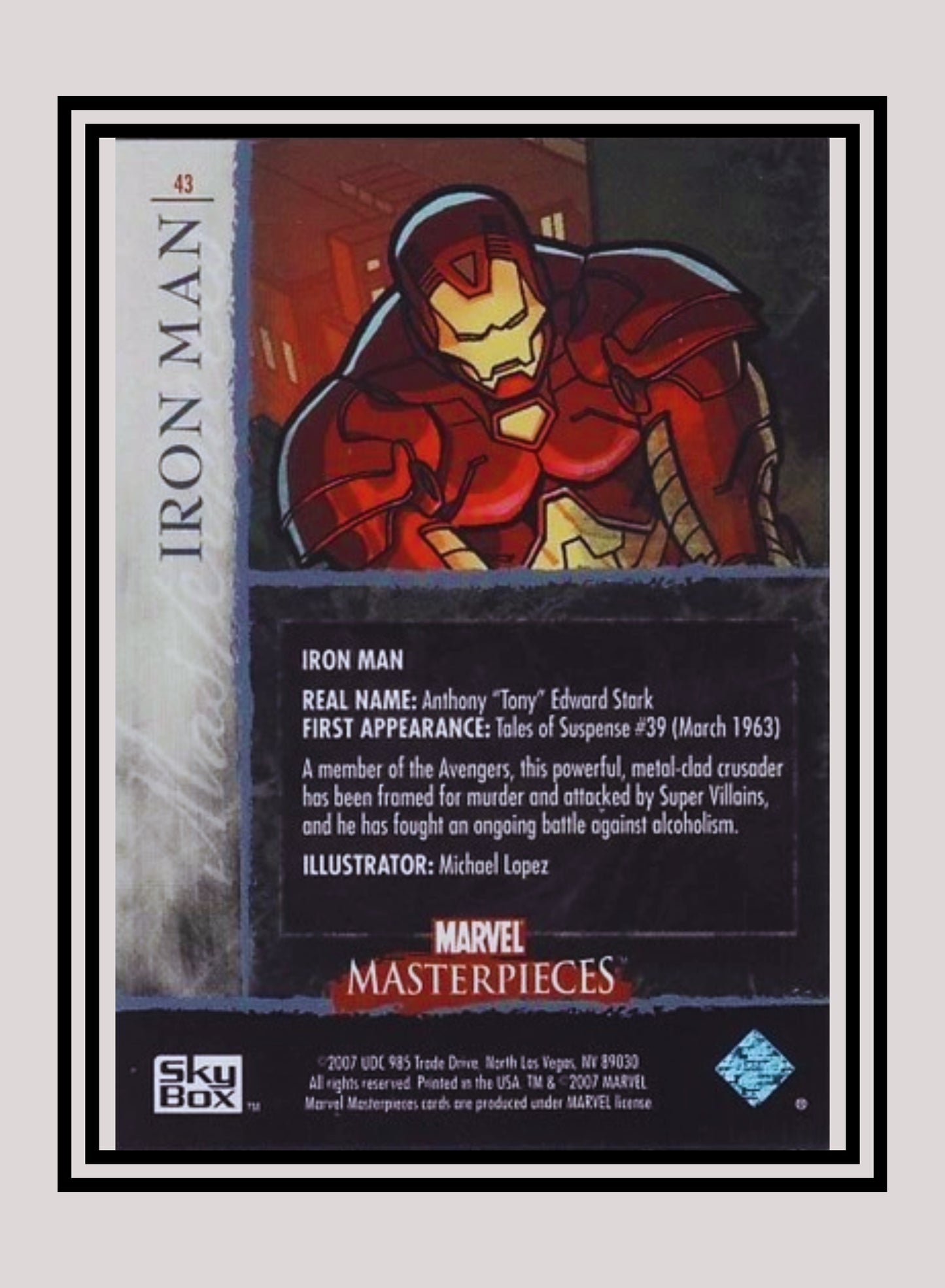 Marvel! 1x Iron Man - Base (#43 - 2007 Upper Deck Marvel Masterpieces)