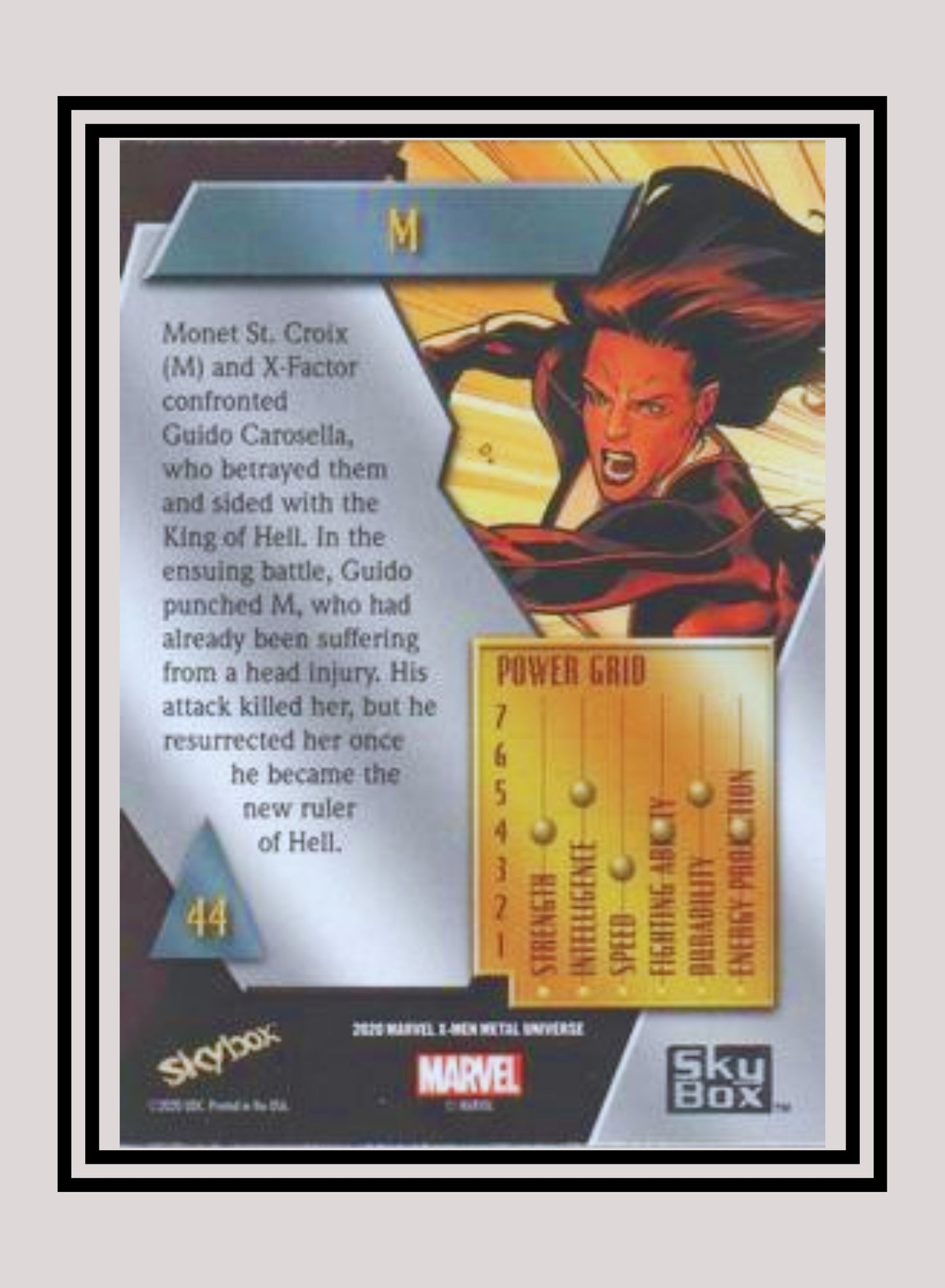 Marvel! 1x M - Base Low Series (#044 - 2021 Upper Deck X-Men Metal Universe)
