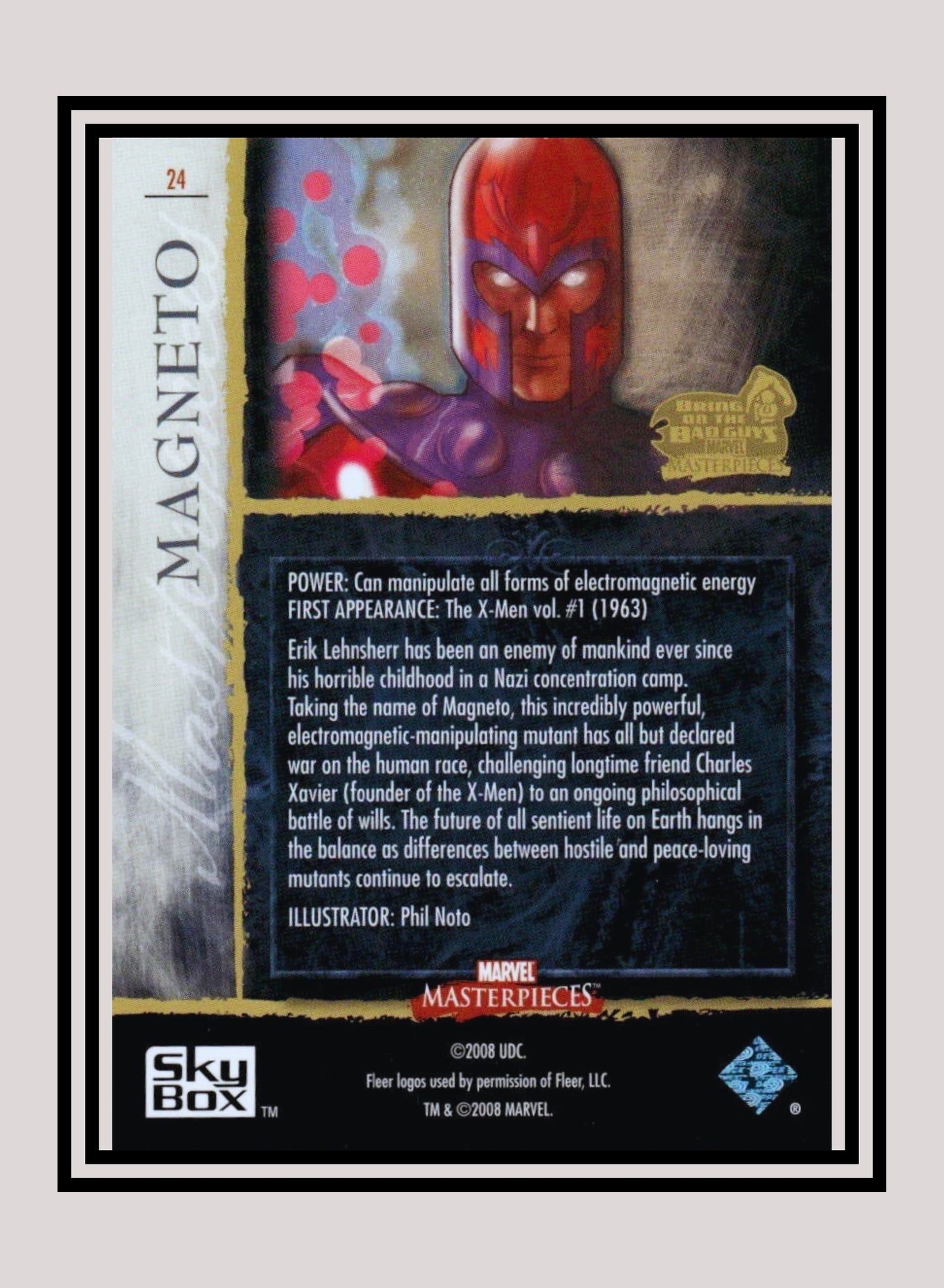 Marvel! 1x Magneto - Base (#48 - 2008 Upper Deck Marvel Masterpieces Series 2)