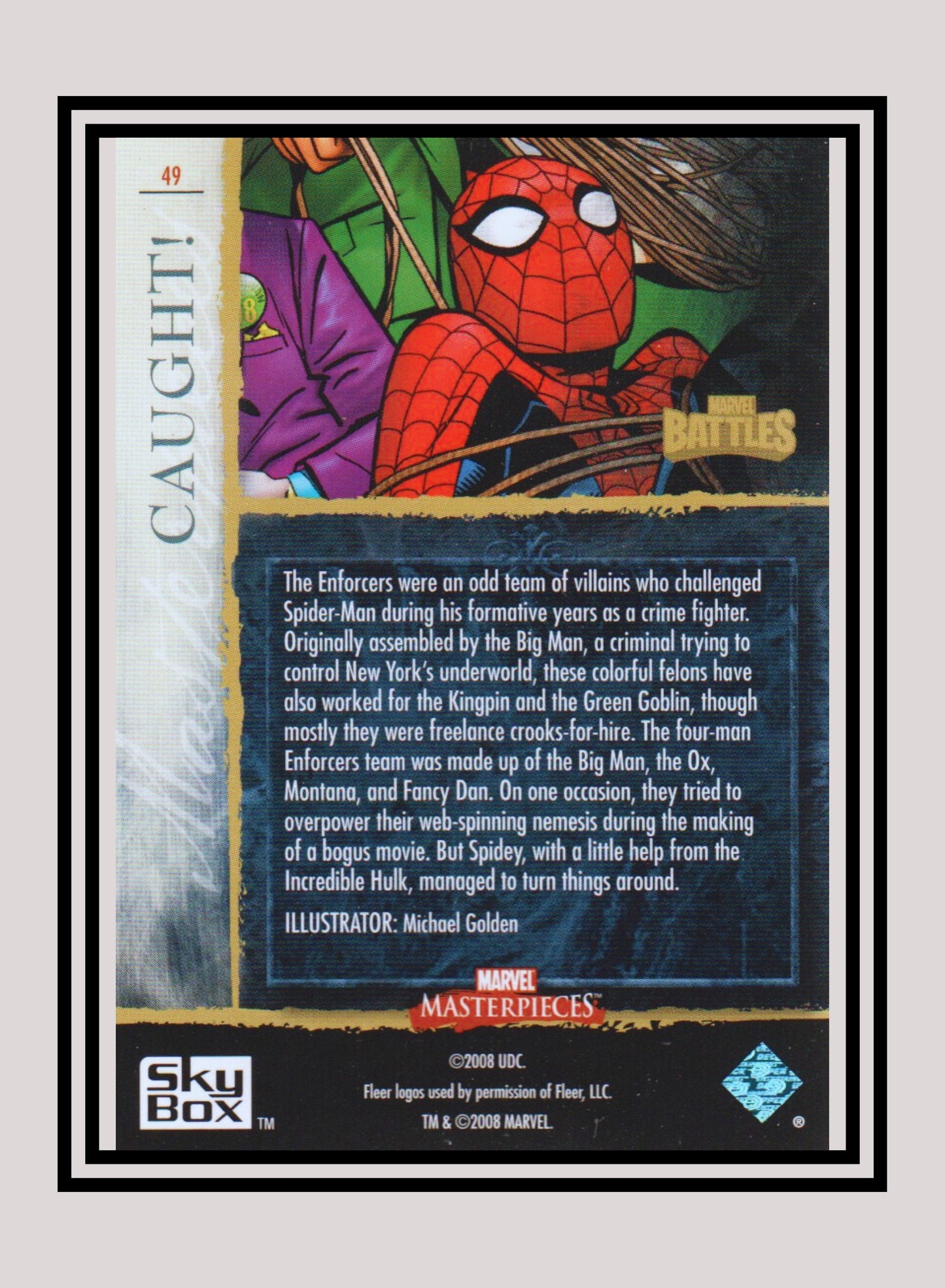 Marvel! 1x Caught! - Base (#49 - 2008 Upper Deck Marvel Masterpieces Series 3)