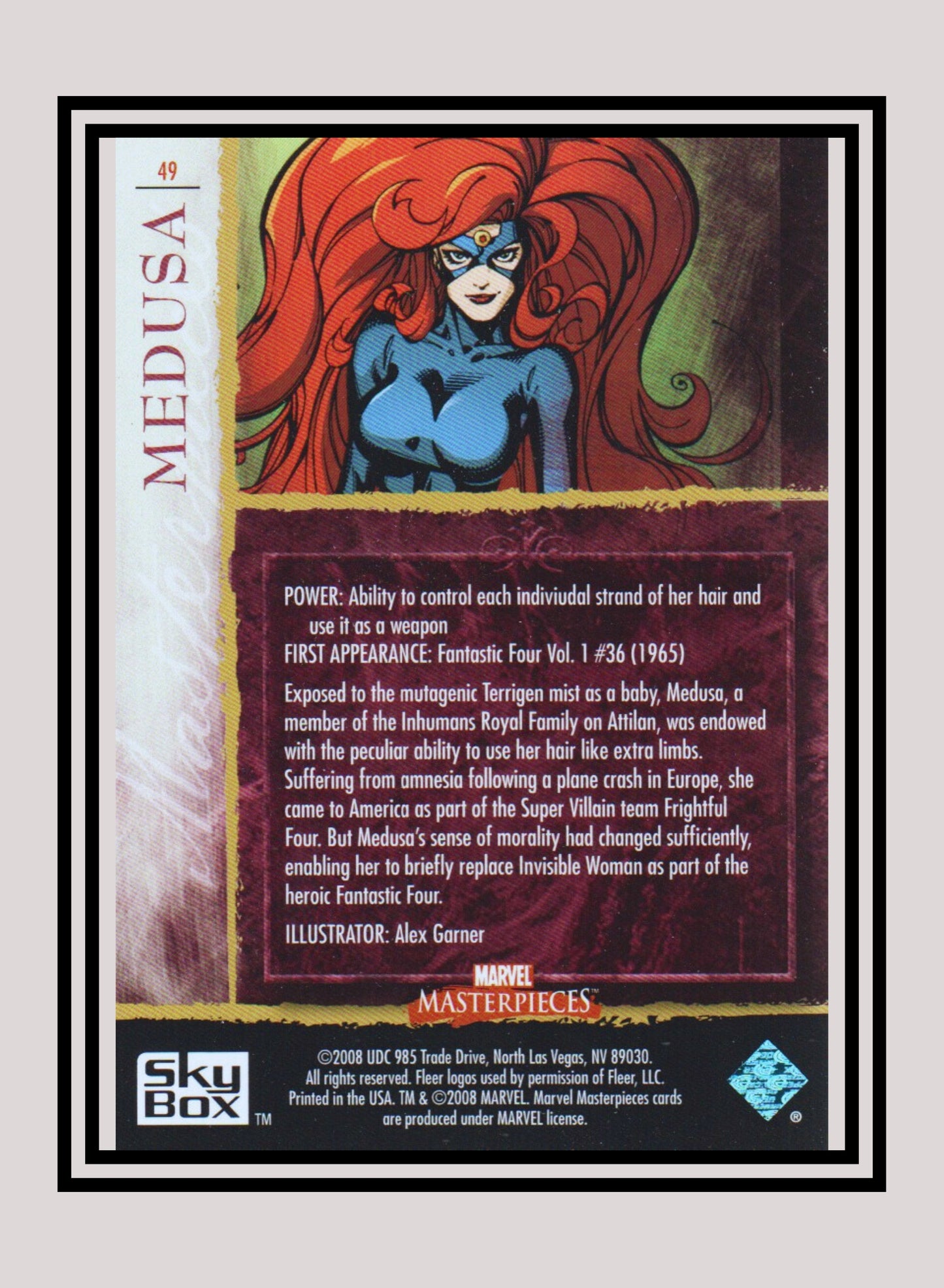 Marvel! 1x Medusa - Base (#49 - 2008 Upper Deck Marvel Masterpieces Series 2)